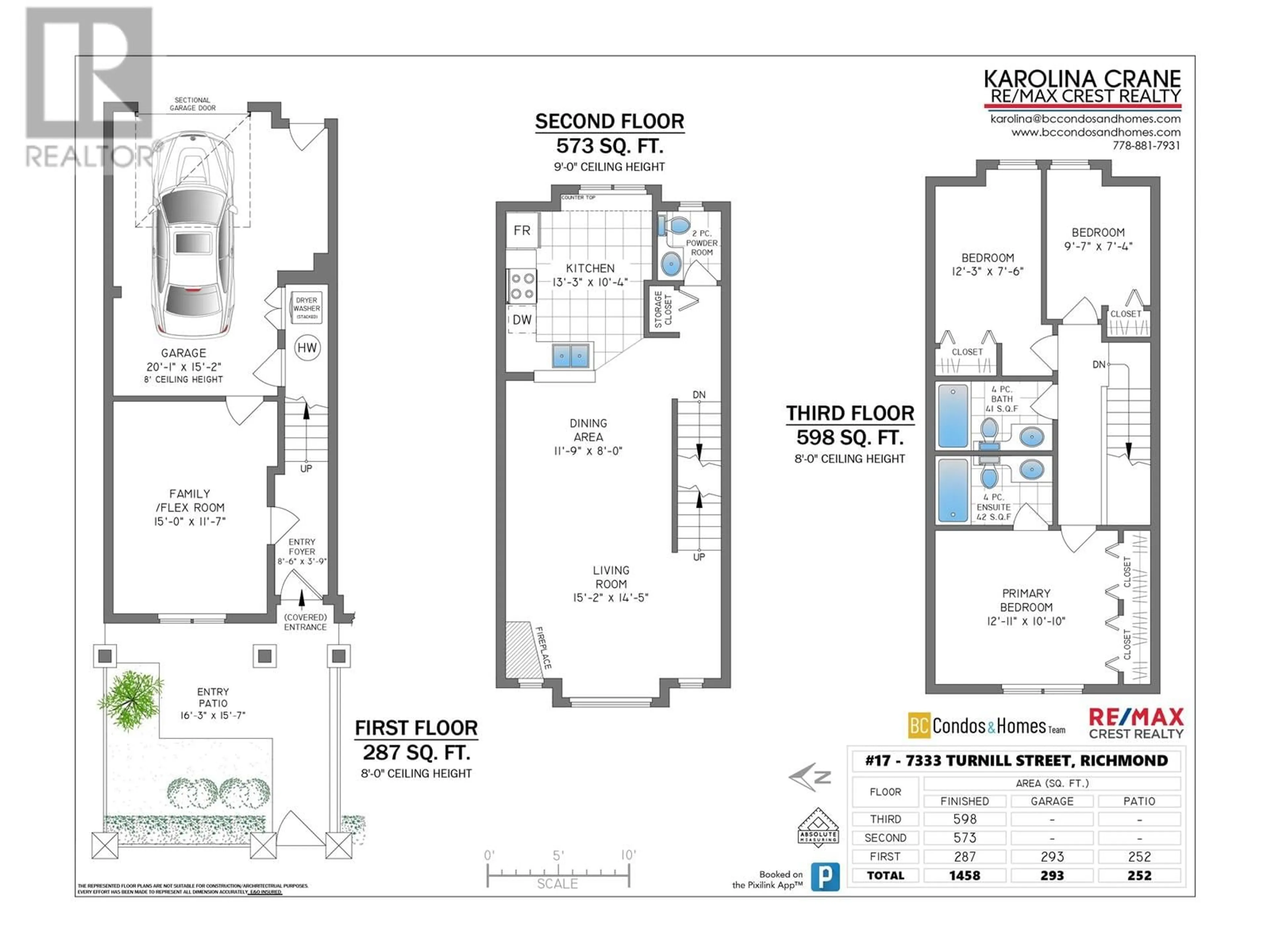 Floor plan for 17 - 7333 TURNILL STREET, Richmond British Columbia V6Y4L7