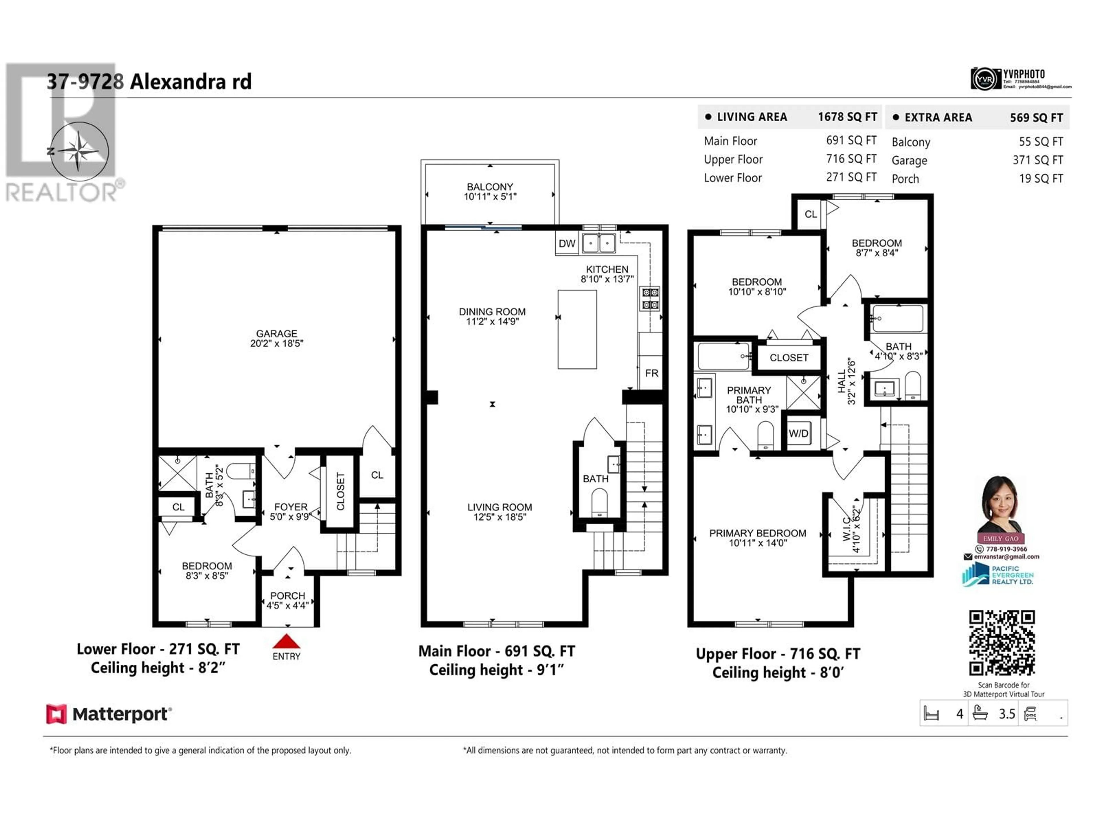 Floor plan for 37 - 9728 ALEXANDRA ROAD, Richmond British Columbia V6X0M4
