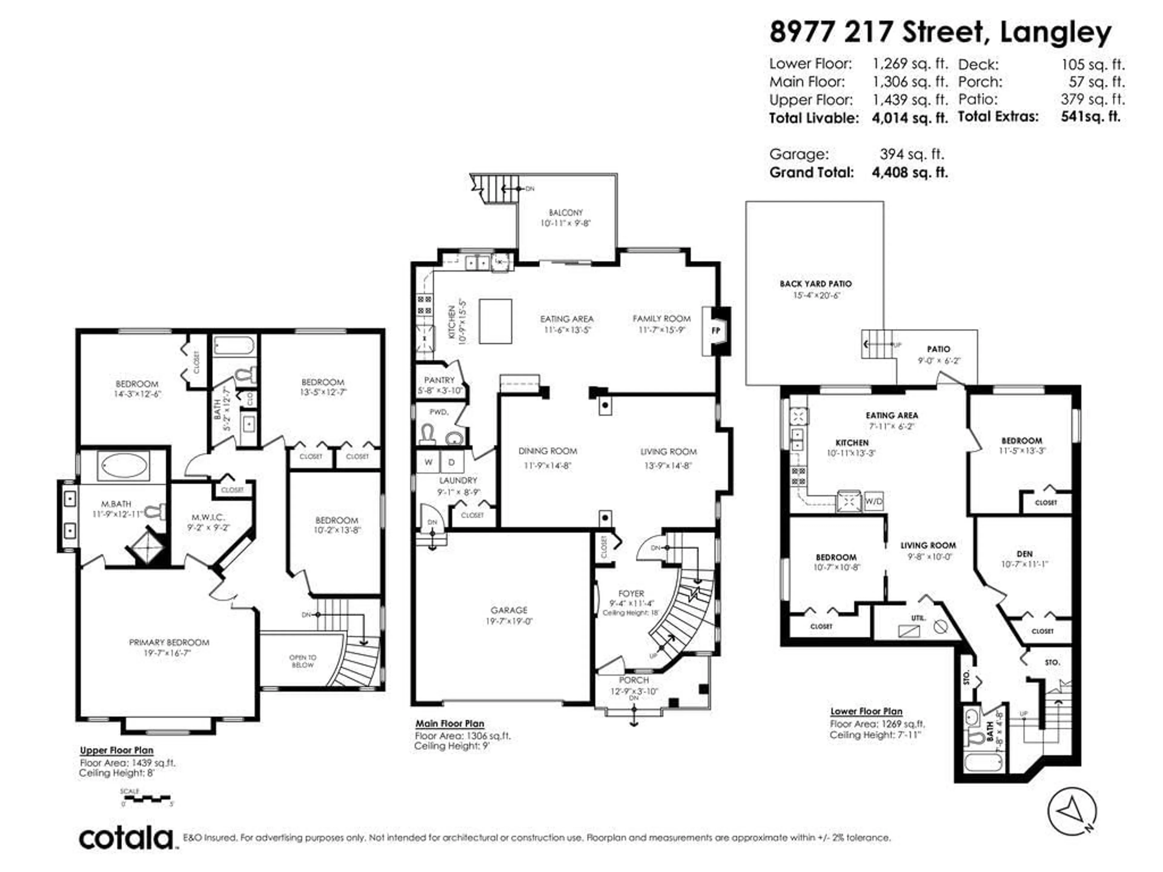 Floor plan for 8977 217, Langley British Columbia V1M4C7