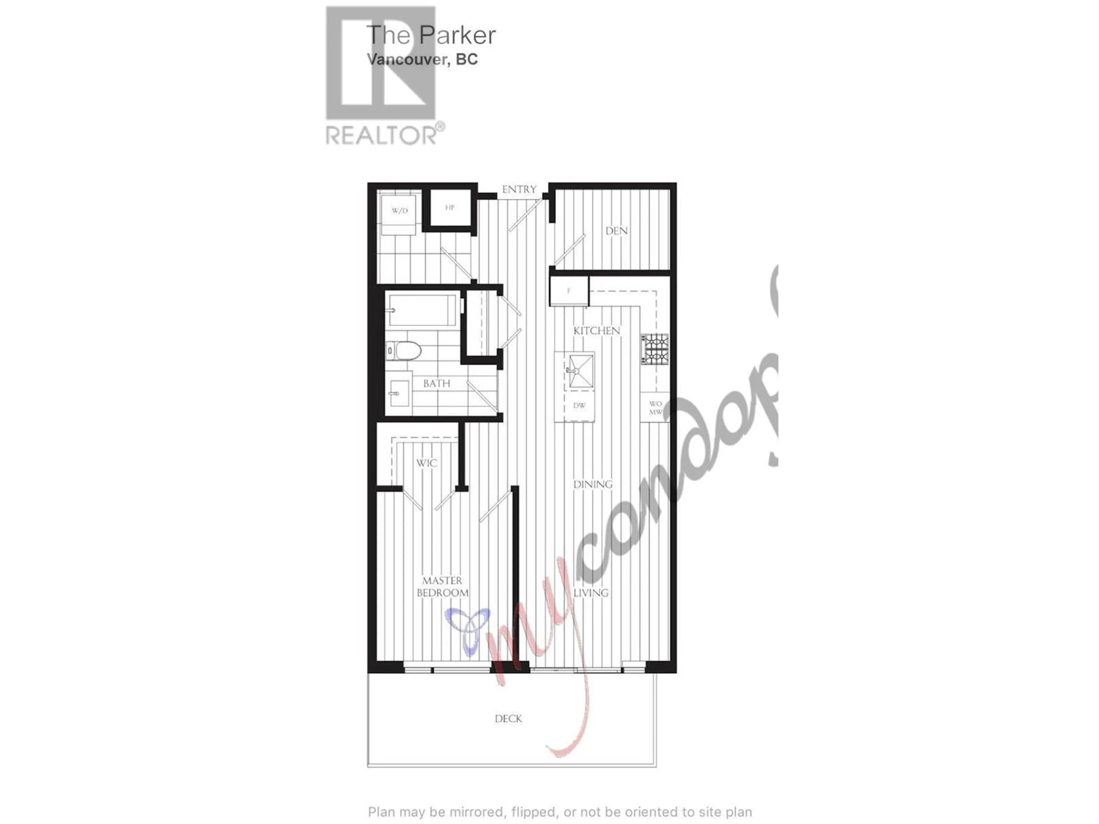 Floor plan for 202 - 5693 ELIZABETH STREET, Vancouver British Columbia V5Y3K1