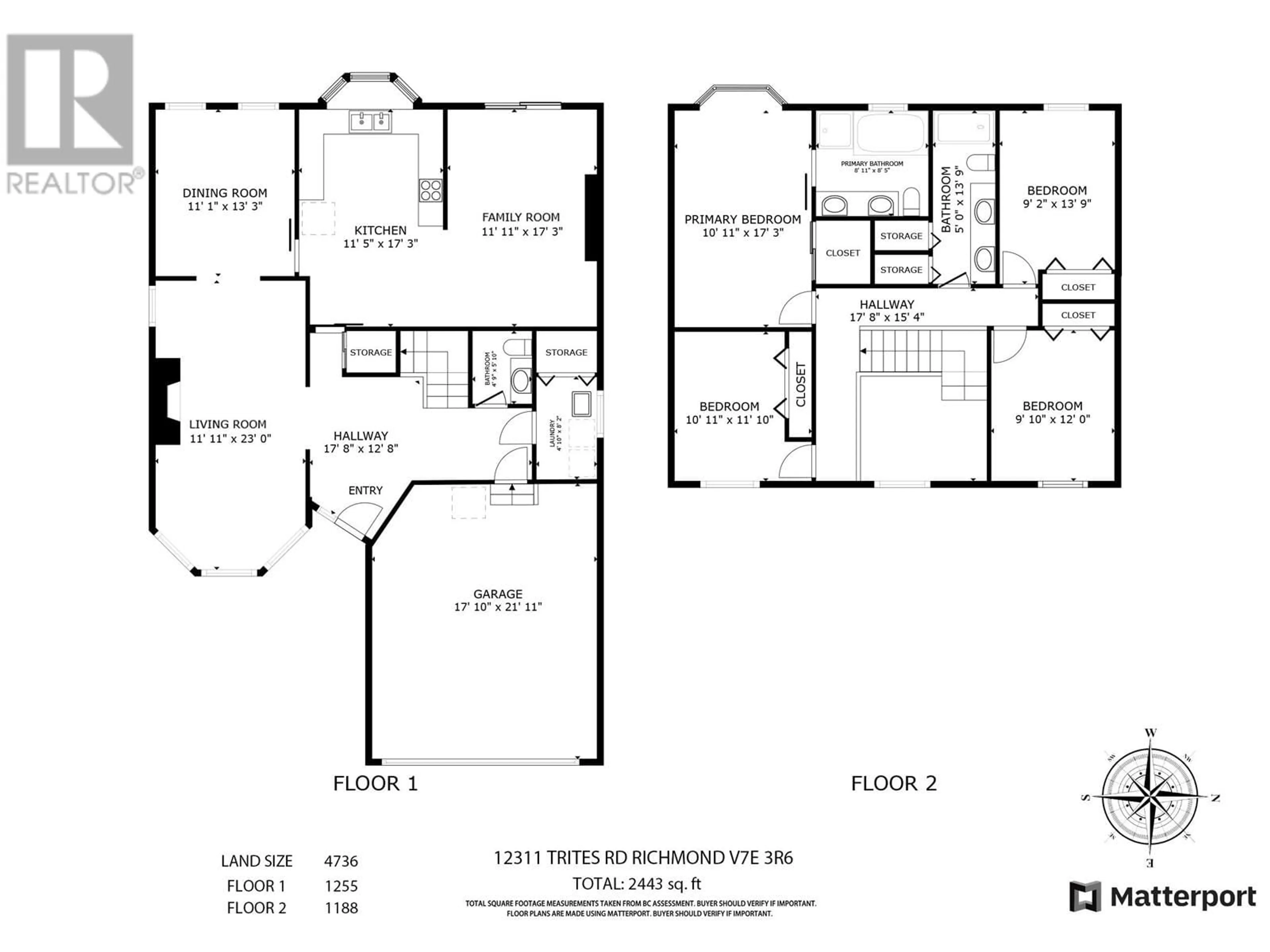 Floor plan for 12311 TRITES ROAD, Richmond British Columbia V7E3R6