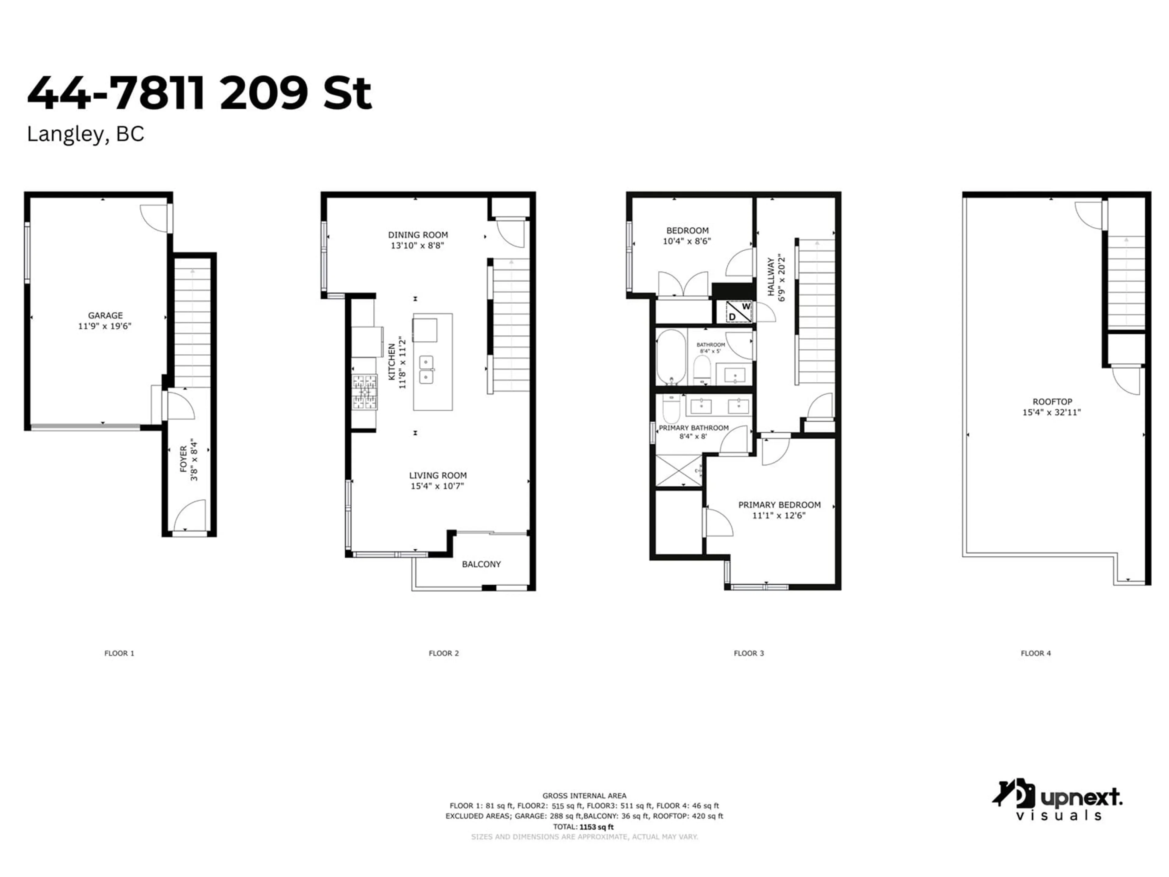 Floor plan for 44 - 7811 209, Langley British Columbia V2Y0P2