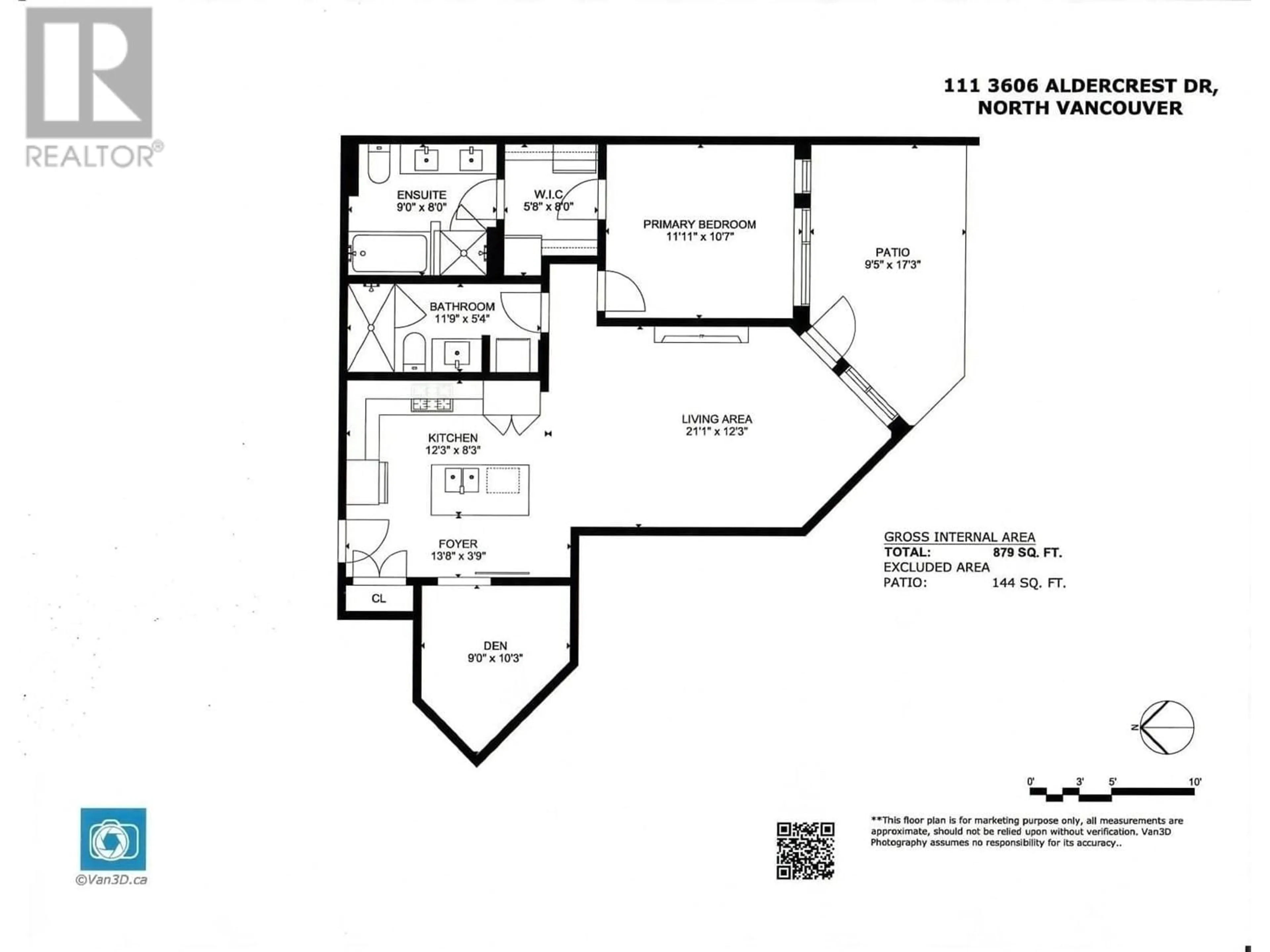Floor plan for 111 - 3606 ALDERCREST DRIVE, North Vancouver British Columbia V7G0A3