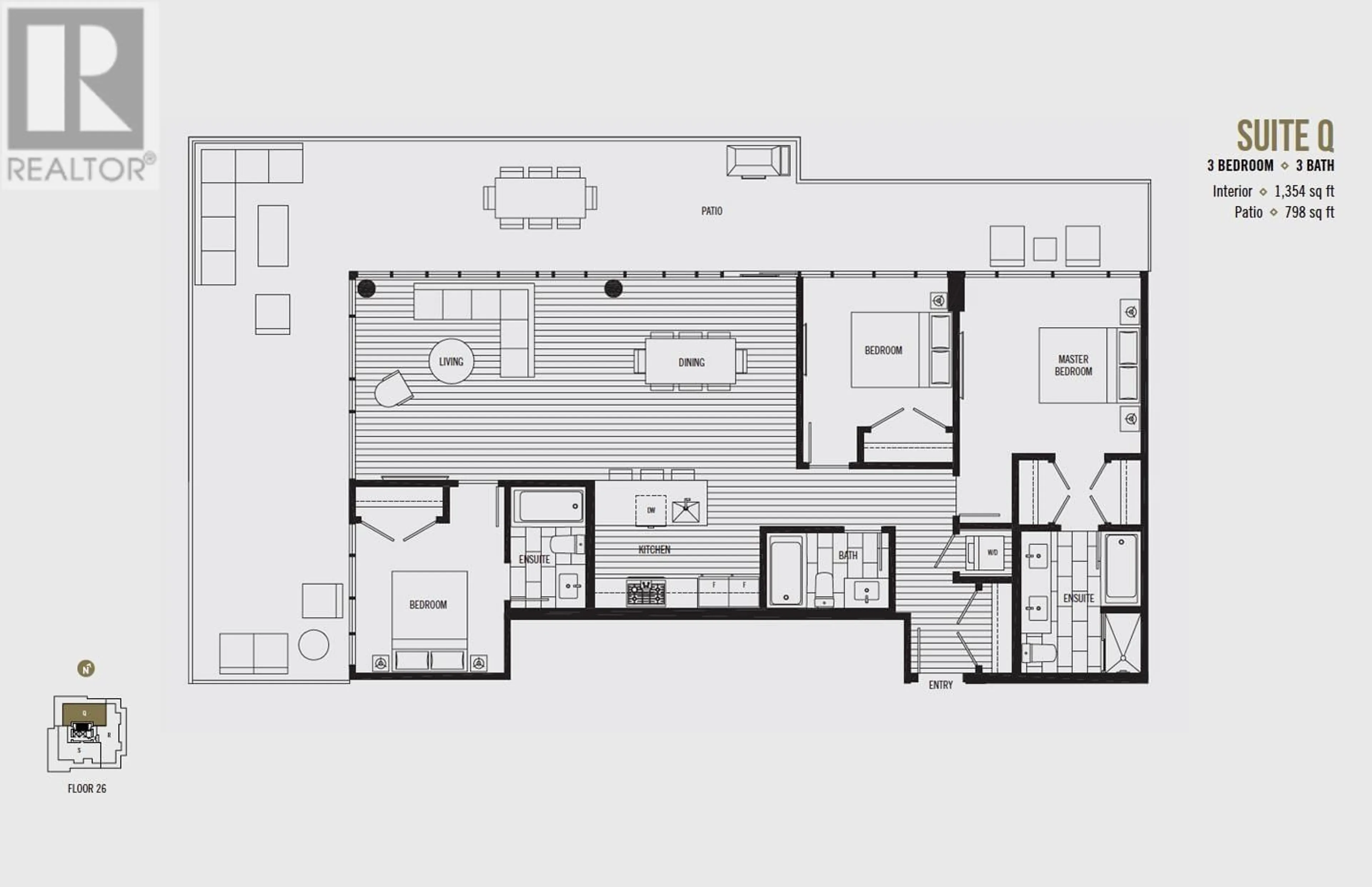 Floor plan for 2601 - 6288 CASSIE AVENUE, Burnaby British Columbia V5H0H7