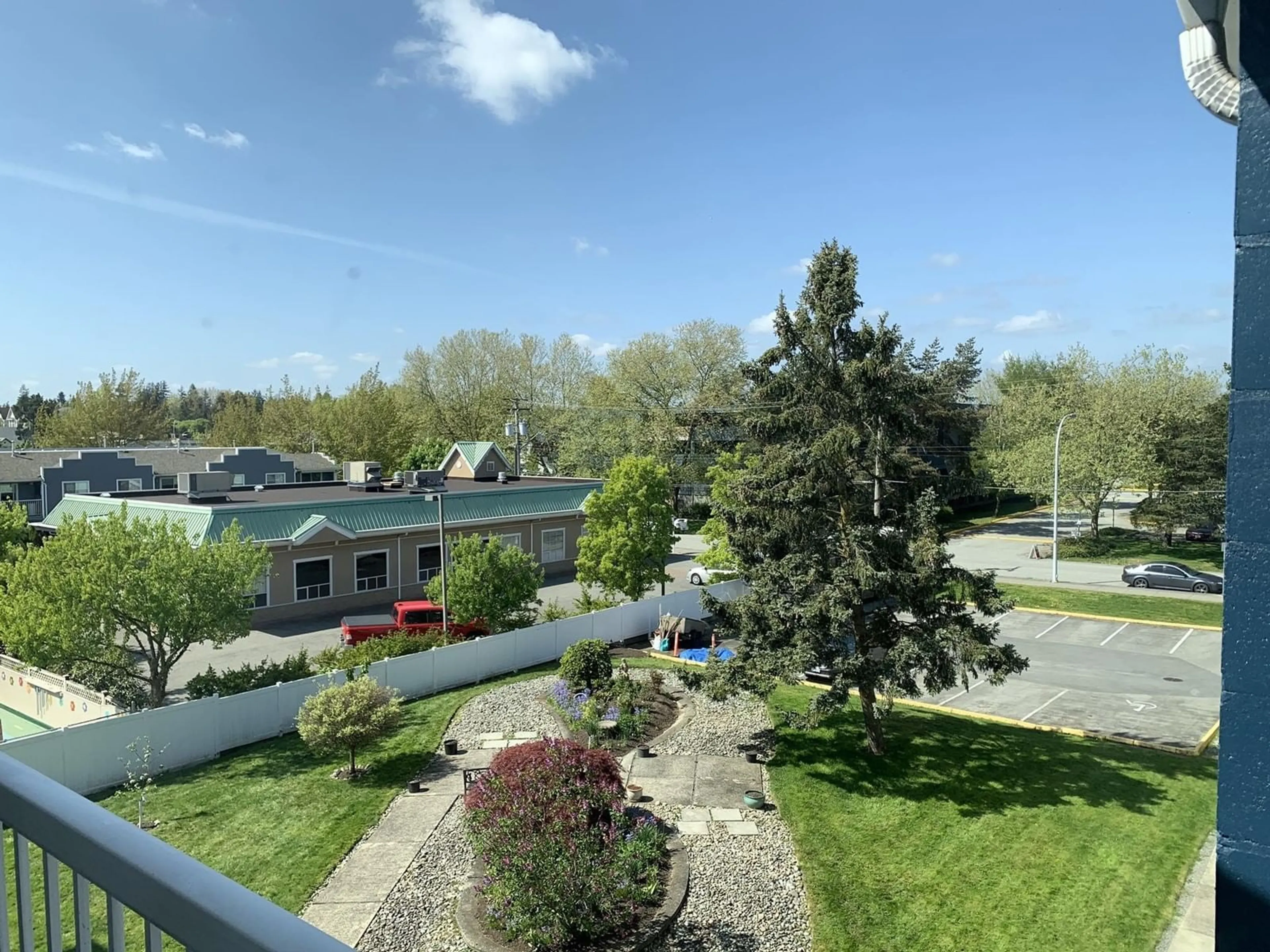 A pic from outside/outdoor area/front of a property/back of a property/a pic from drone, city buildings view from balcony for 309 - 17695 58, Surrey British Columbia V3S1L5