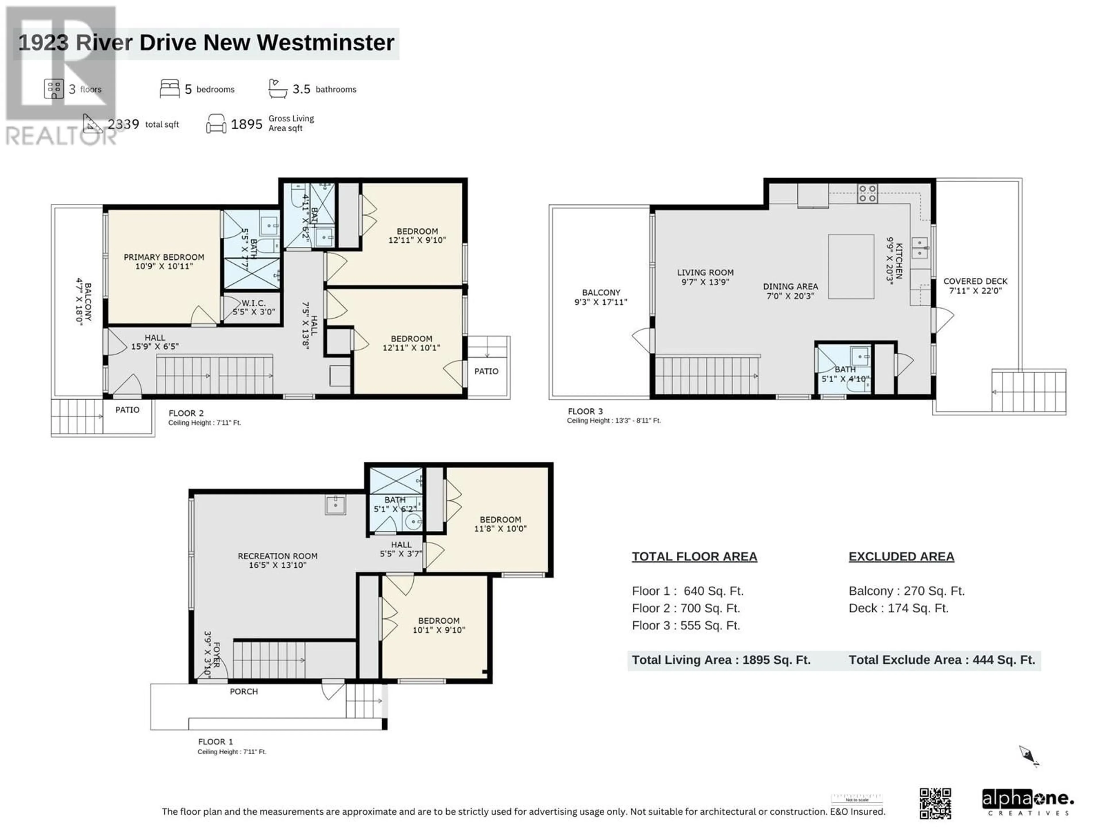 Floor plan for 1 - 1923 RIVER DRIVE, New Westminster British Columbia V3M2B1