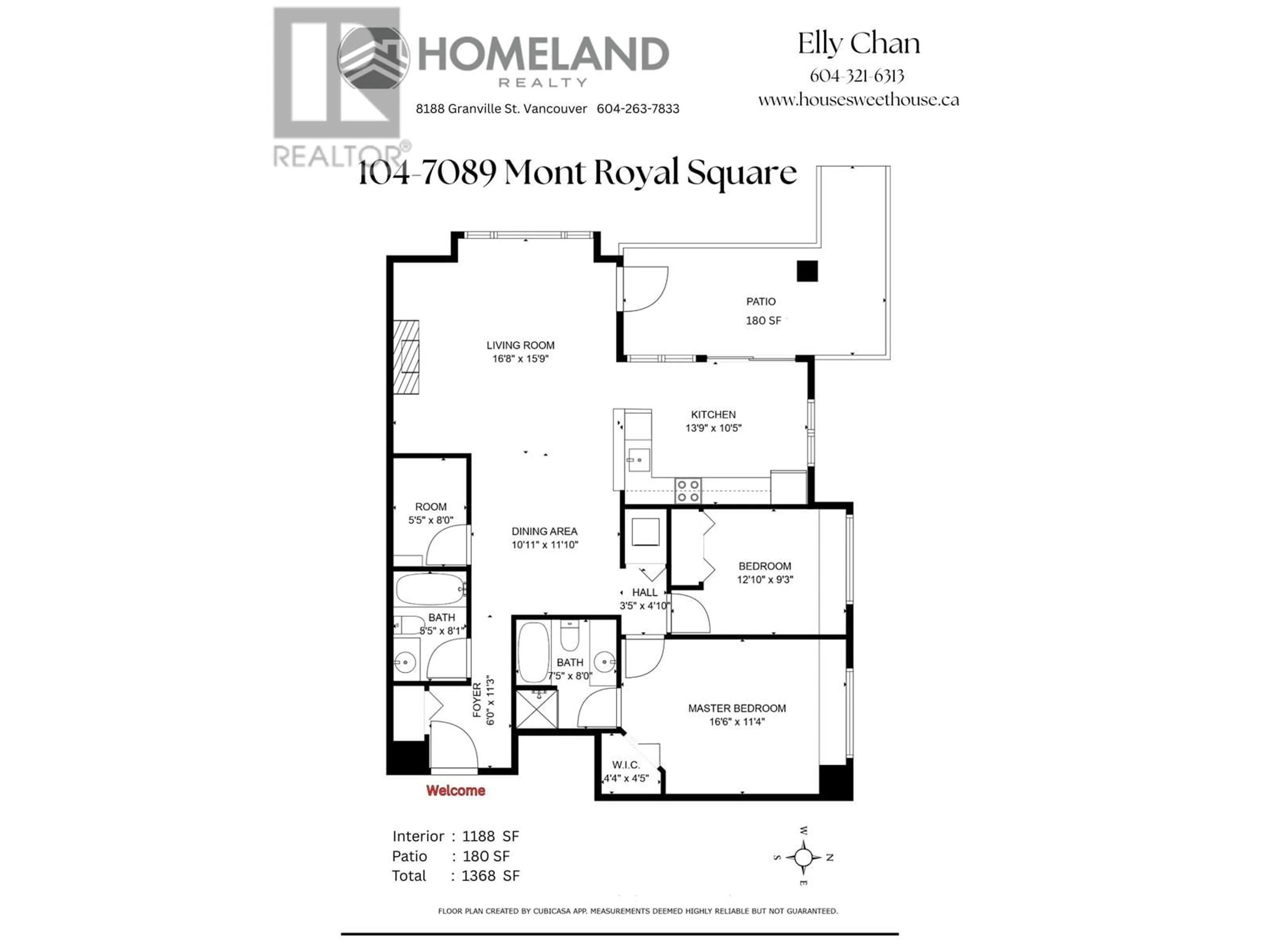 Floor plan for 104 - 7089 MONT ROYAL SQUARE, Vancouver British Columbia V5S4W6