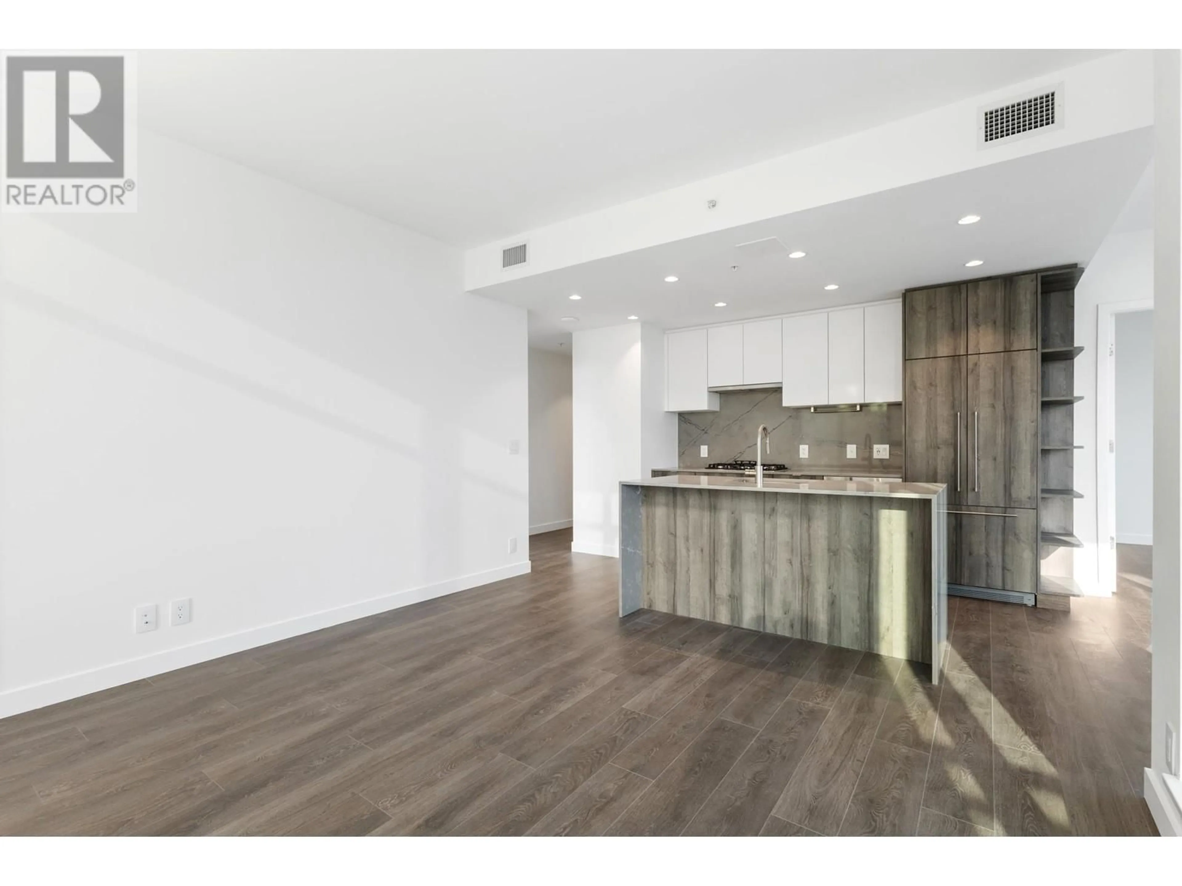 Open concept kitchen, wood/laminate floor for 1504 - 505 NELSON STREET, Coquitlam British Columbia V3J0R5
