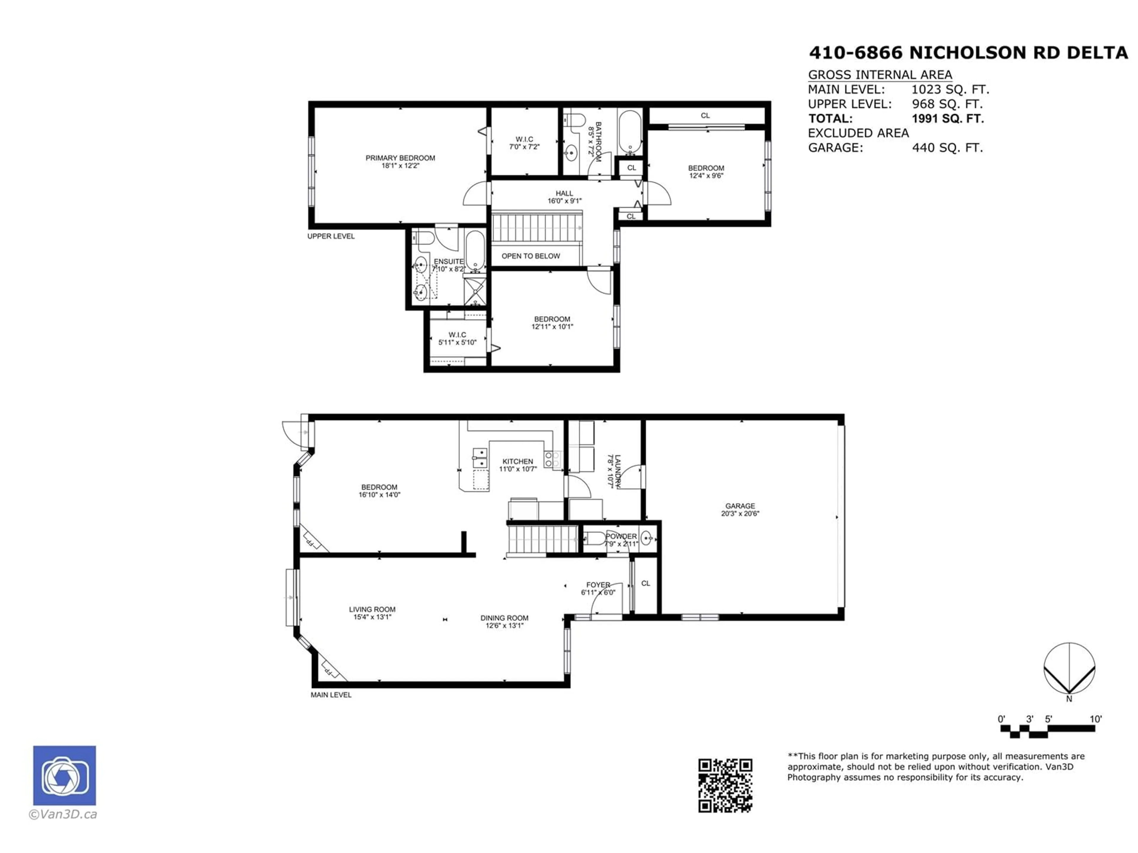 Floor plan for 410 - 6866 NICHOLSON, Delta British Columbia V4E3M6