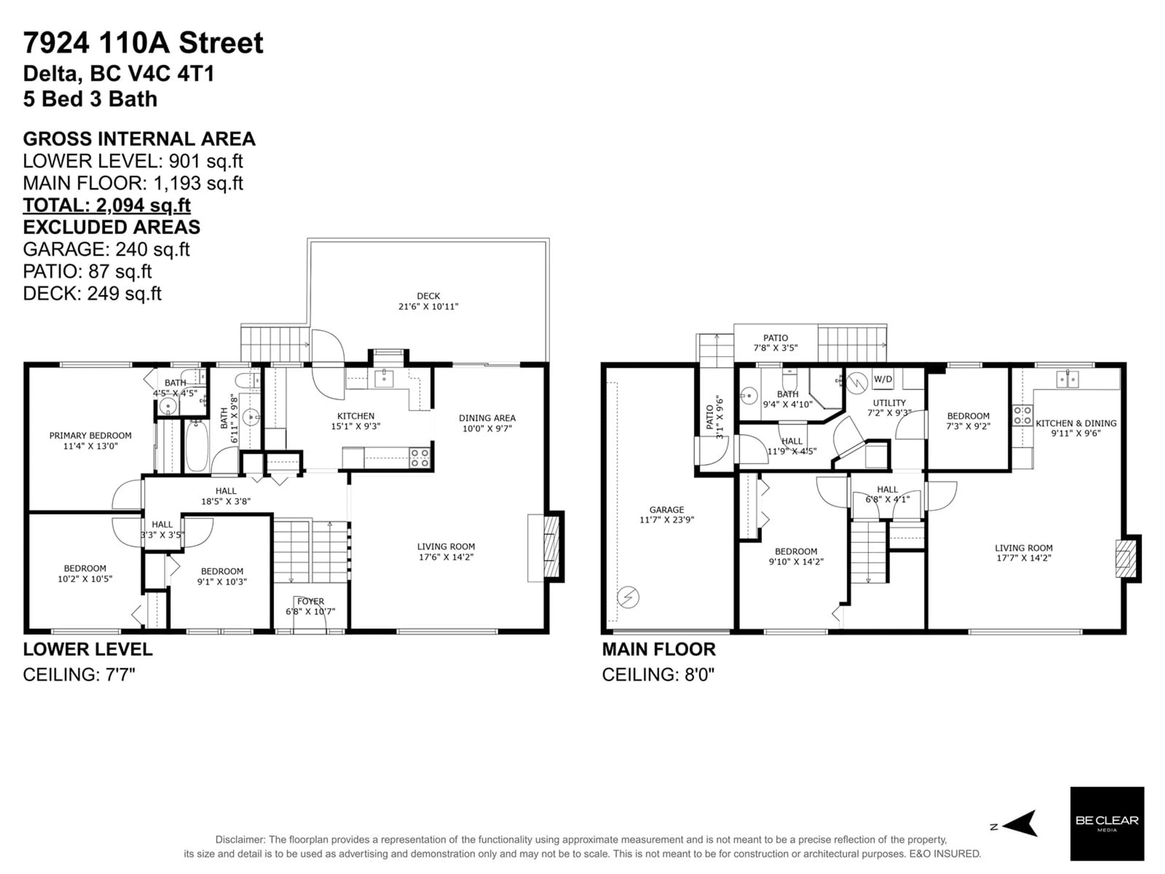 Floor plan for 7924 110A, Delta British Columbia V4C4K6
