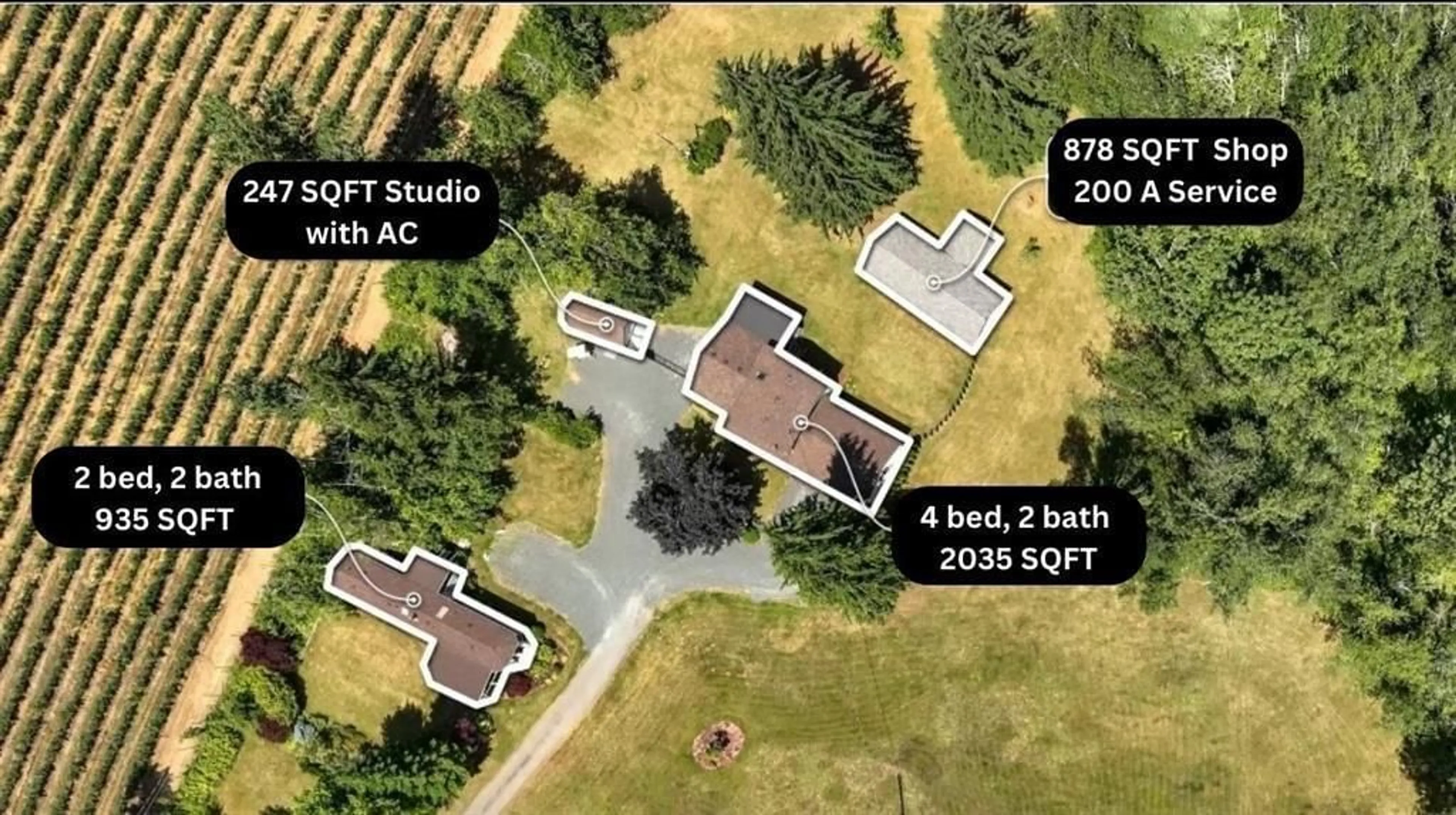 A pic from outside/outdoor area/front of a property/back of a property/a pic from drone, unknown for 1181 FROST ROAD, Columbia Valley British Columbia V2R4X8