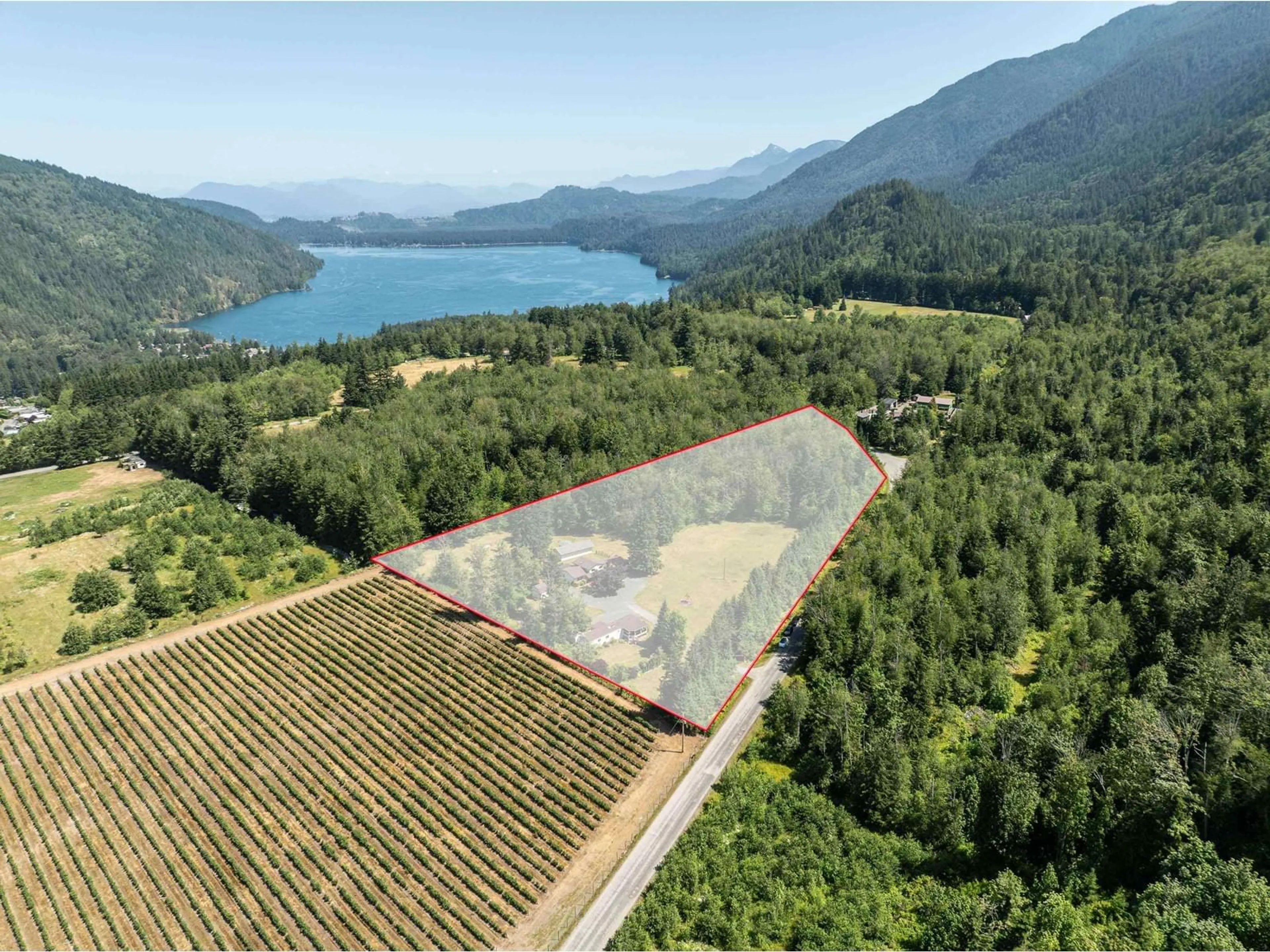 A pic from outside/outdoor area/front of a property/back of a property/a pic from drone, water/lake/river/ocean view for 1181 FROST ROAD, Columbia Valley British Columbia V2R4X8