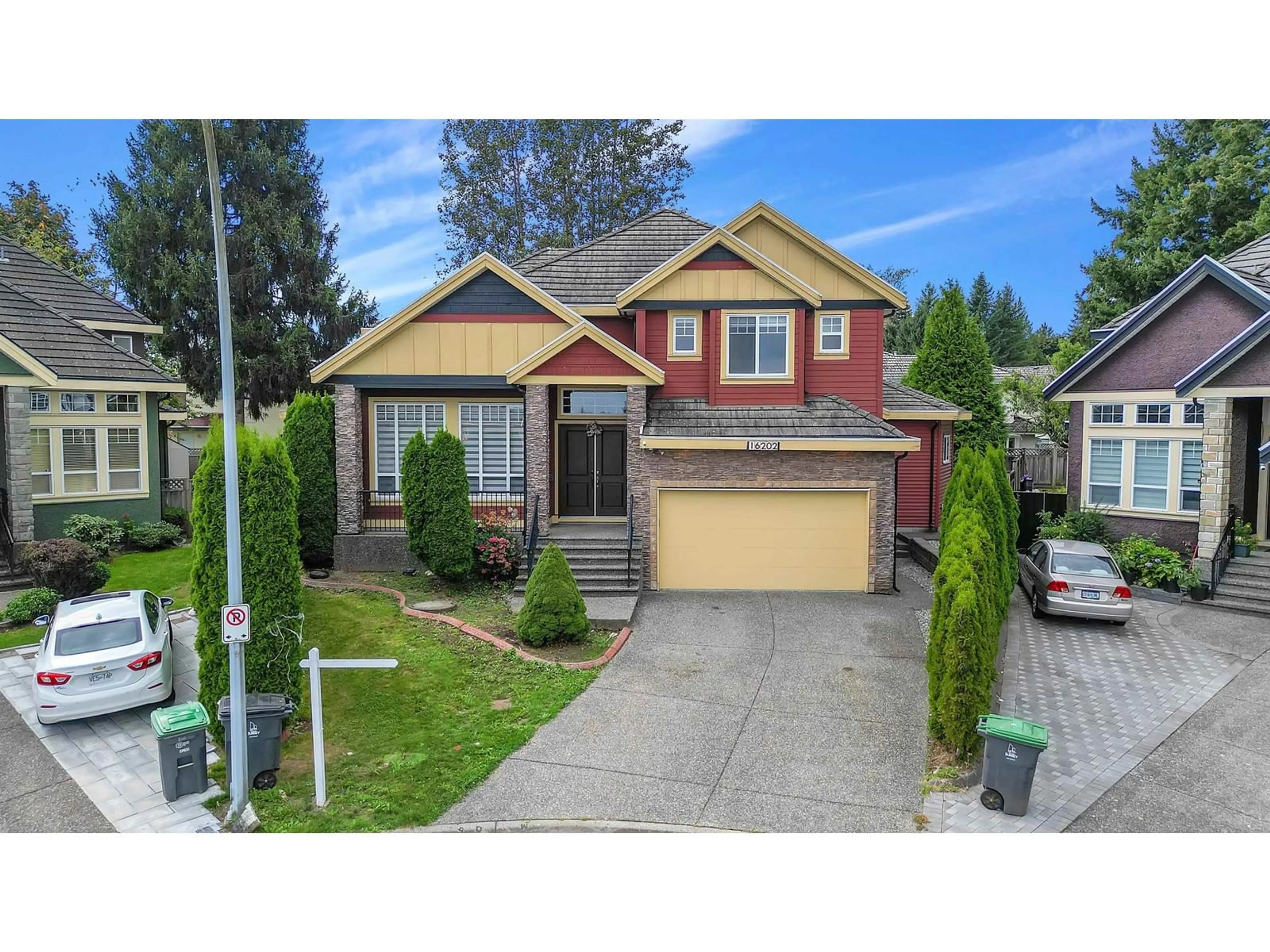 Home with vinyl exterior material, street for 16202 96A, Surrey British Columbia V4N5X1