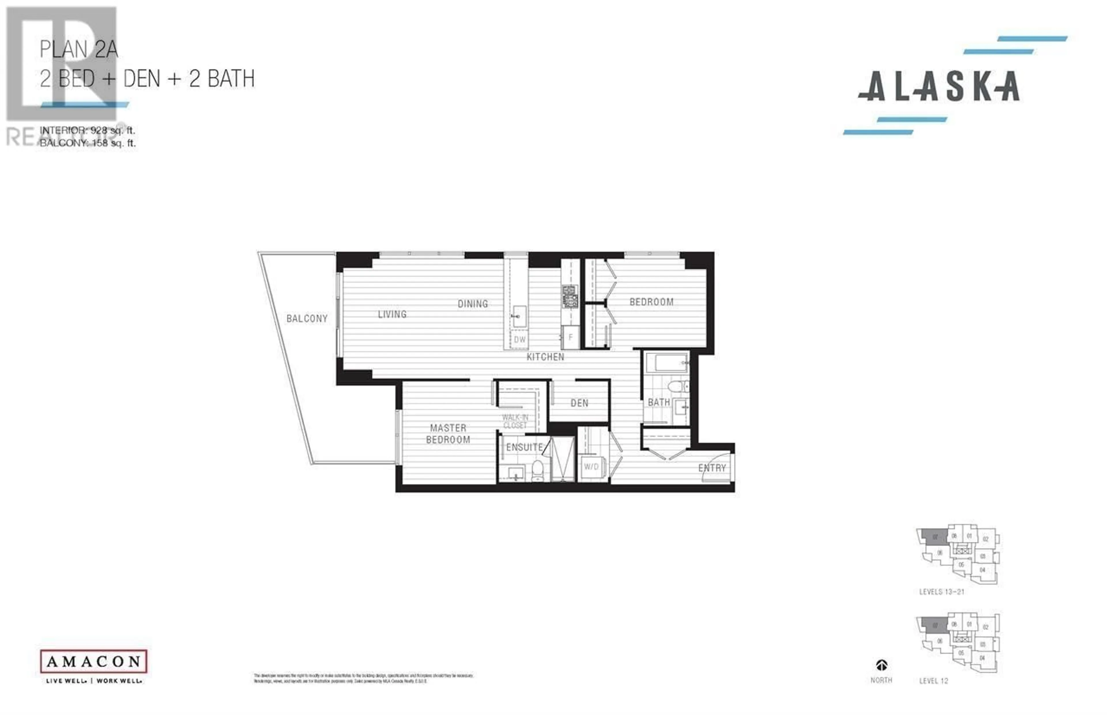 Floor plan for 1707 - 4433 ALASKA STREET, Burnaby British Columbia V5C5T3