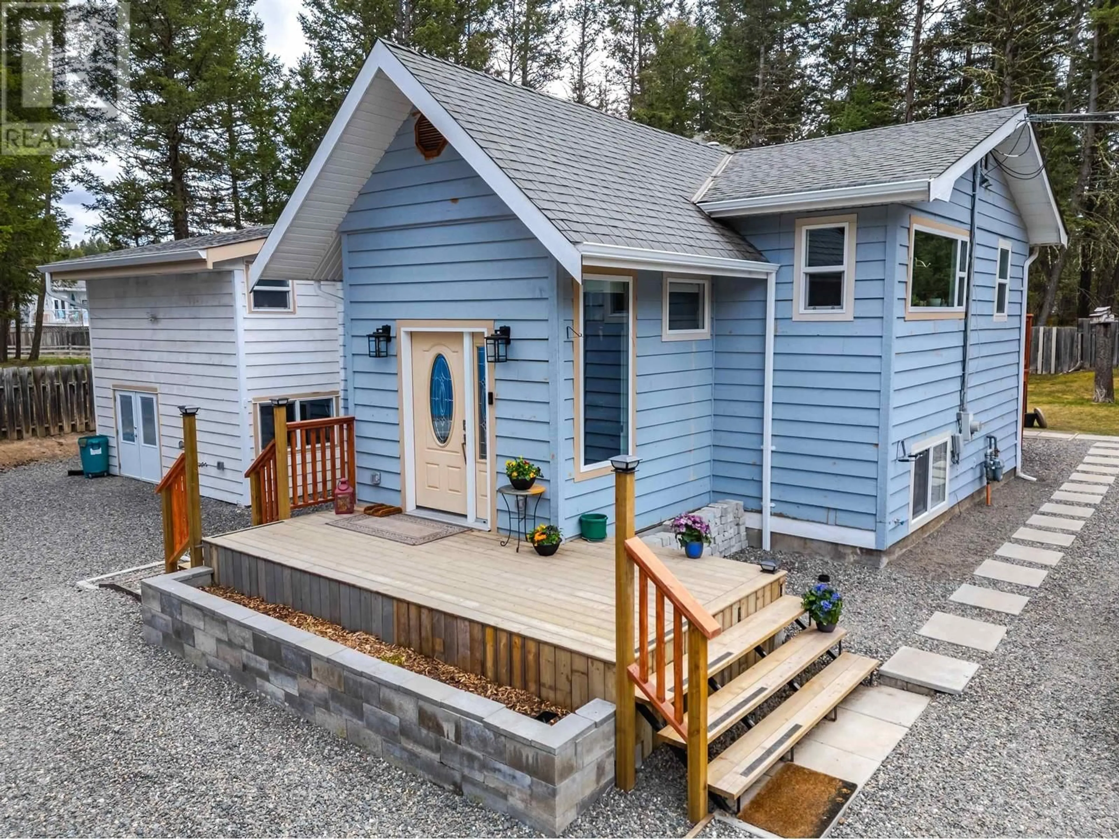 Home with vinyl exterior material, street for 4911 PEASIM COURT, 108 Mile Ranch British Columbia V0K2Z0