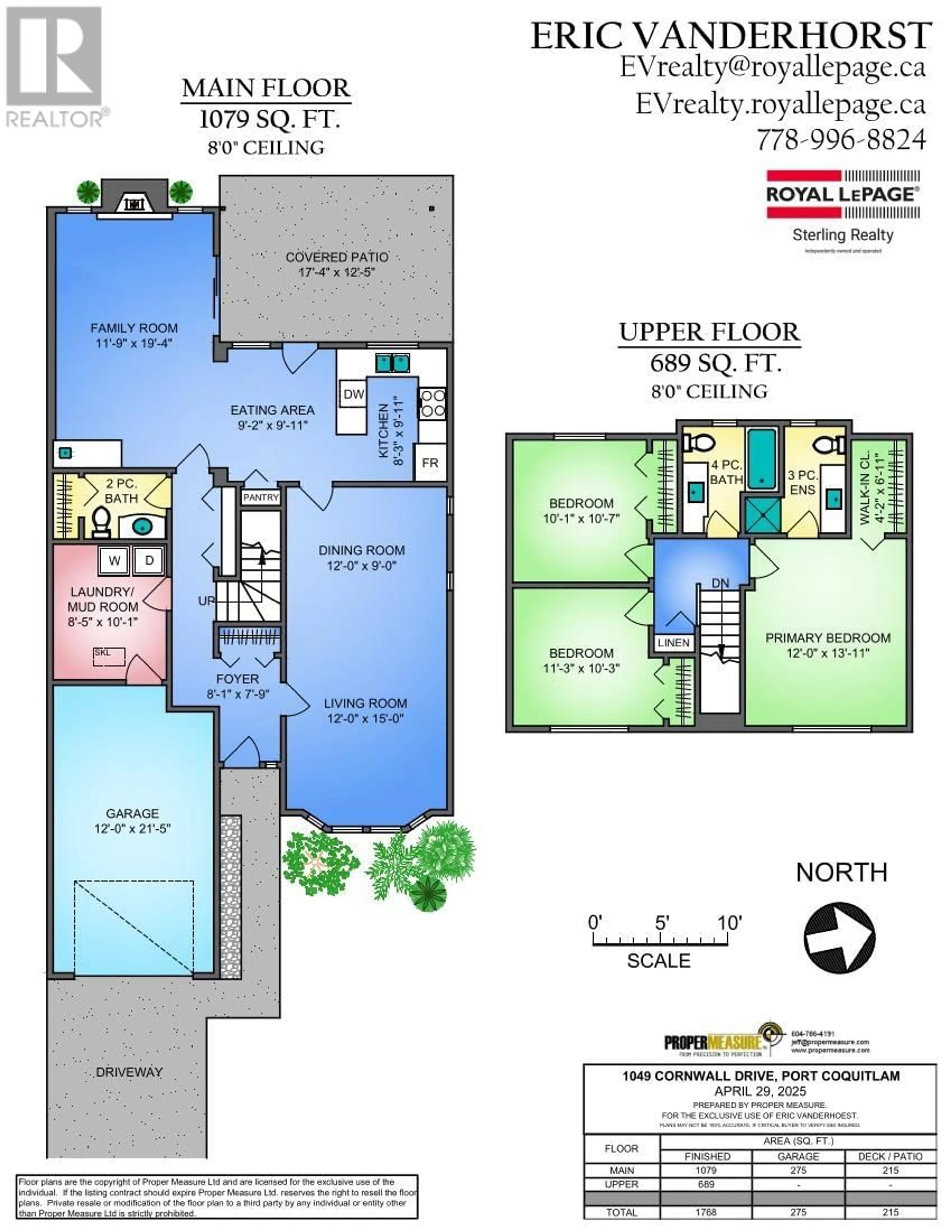 Floor plan for 1049 CORNWALL DRIVE, Port Coquitlam British Columbia V3B5X2