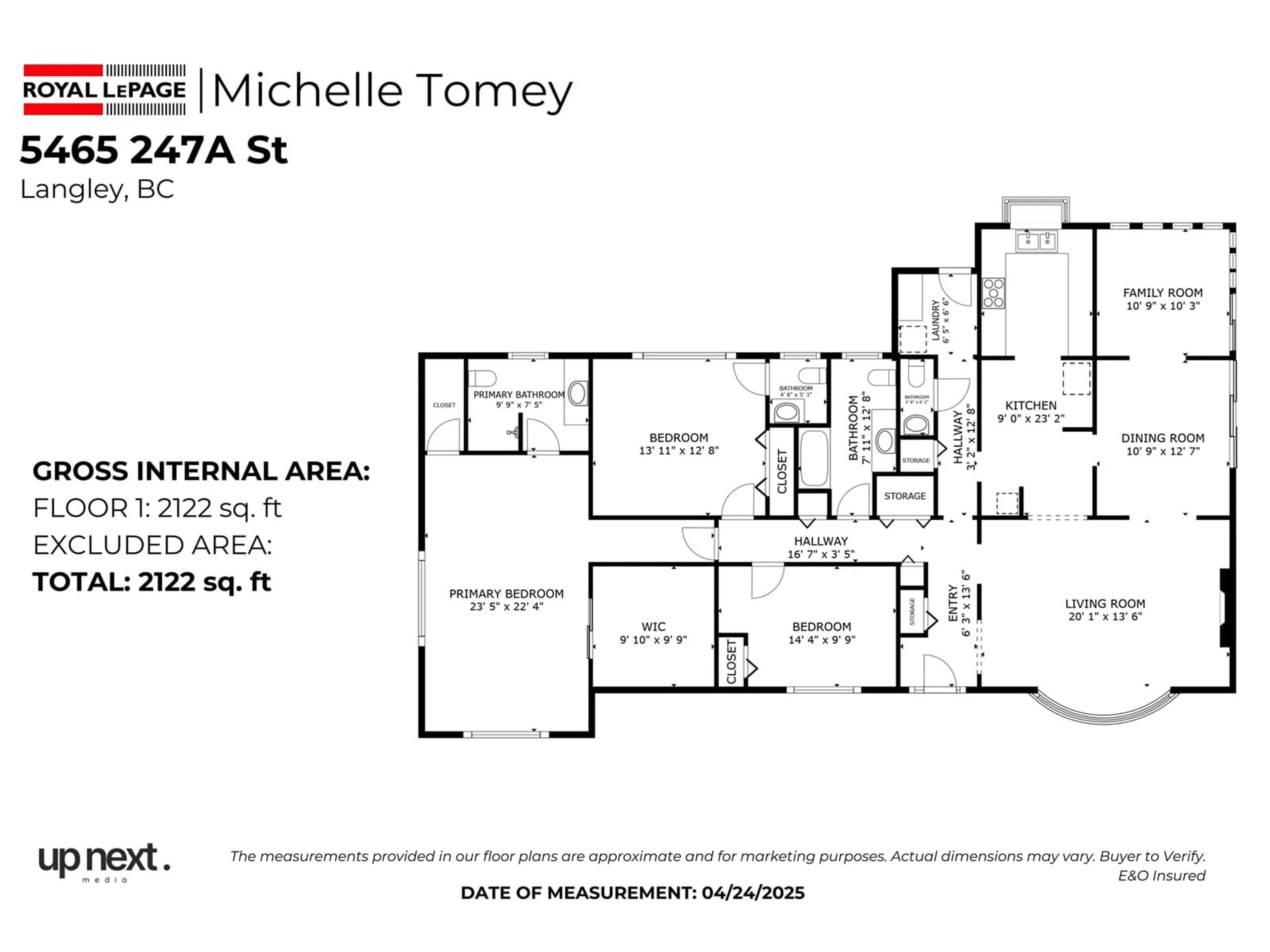 Floor plan for 5465 247A, Langley British Columbia V2Z1C2