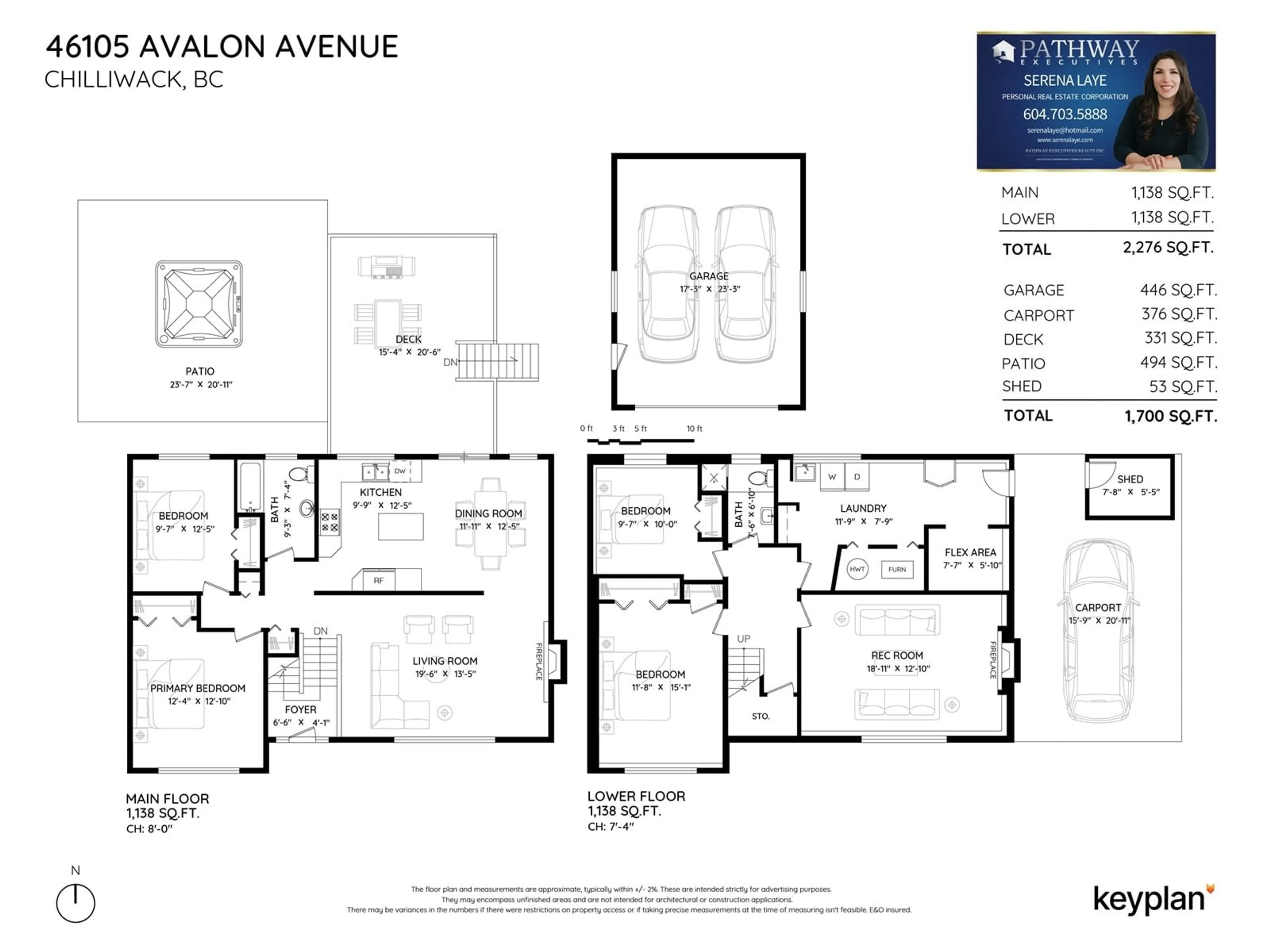 Floor plan for 46105 AVALON AVENUE, Chilliwack British Columbia V2P3P8