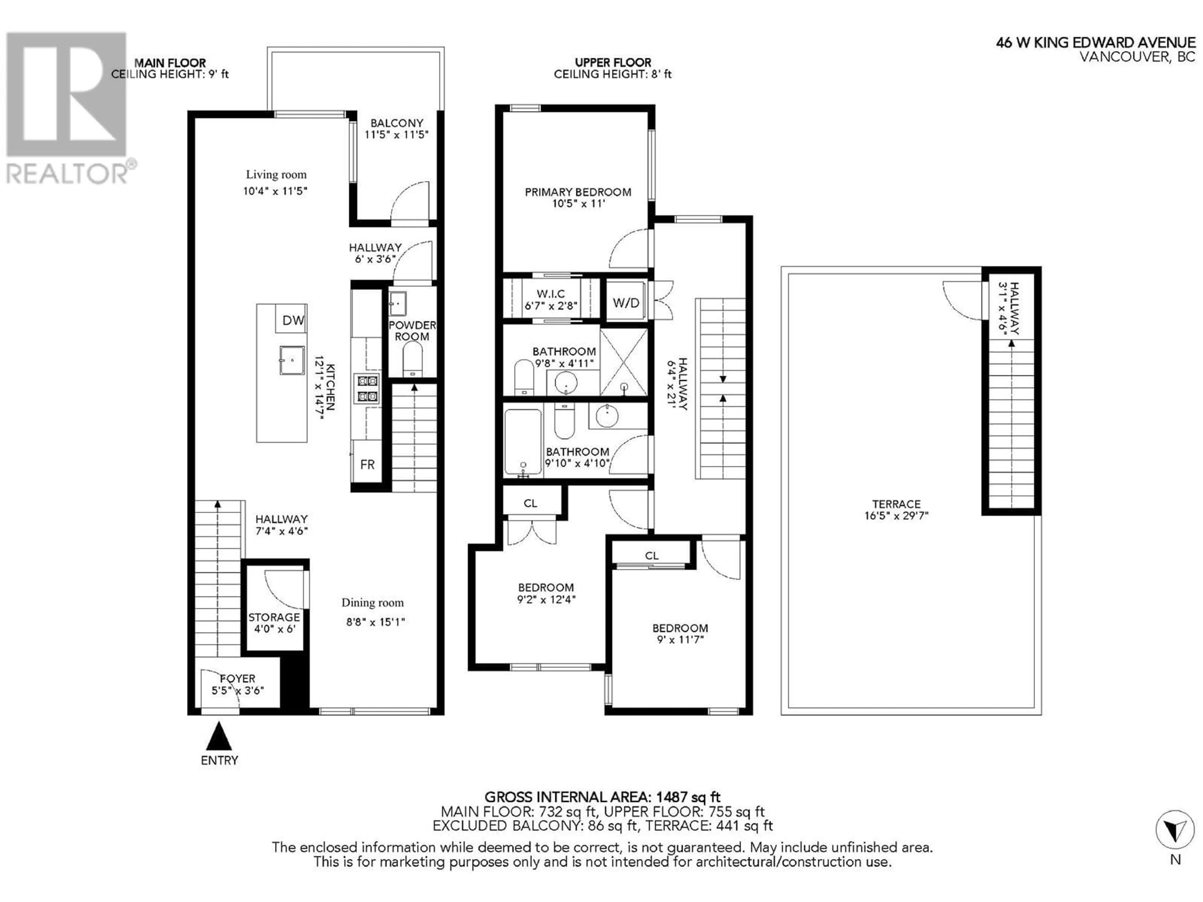 Floor plan for 46 KING EDWARD AVENUE, Vancouver British Columbia V5Y0N6