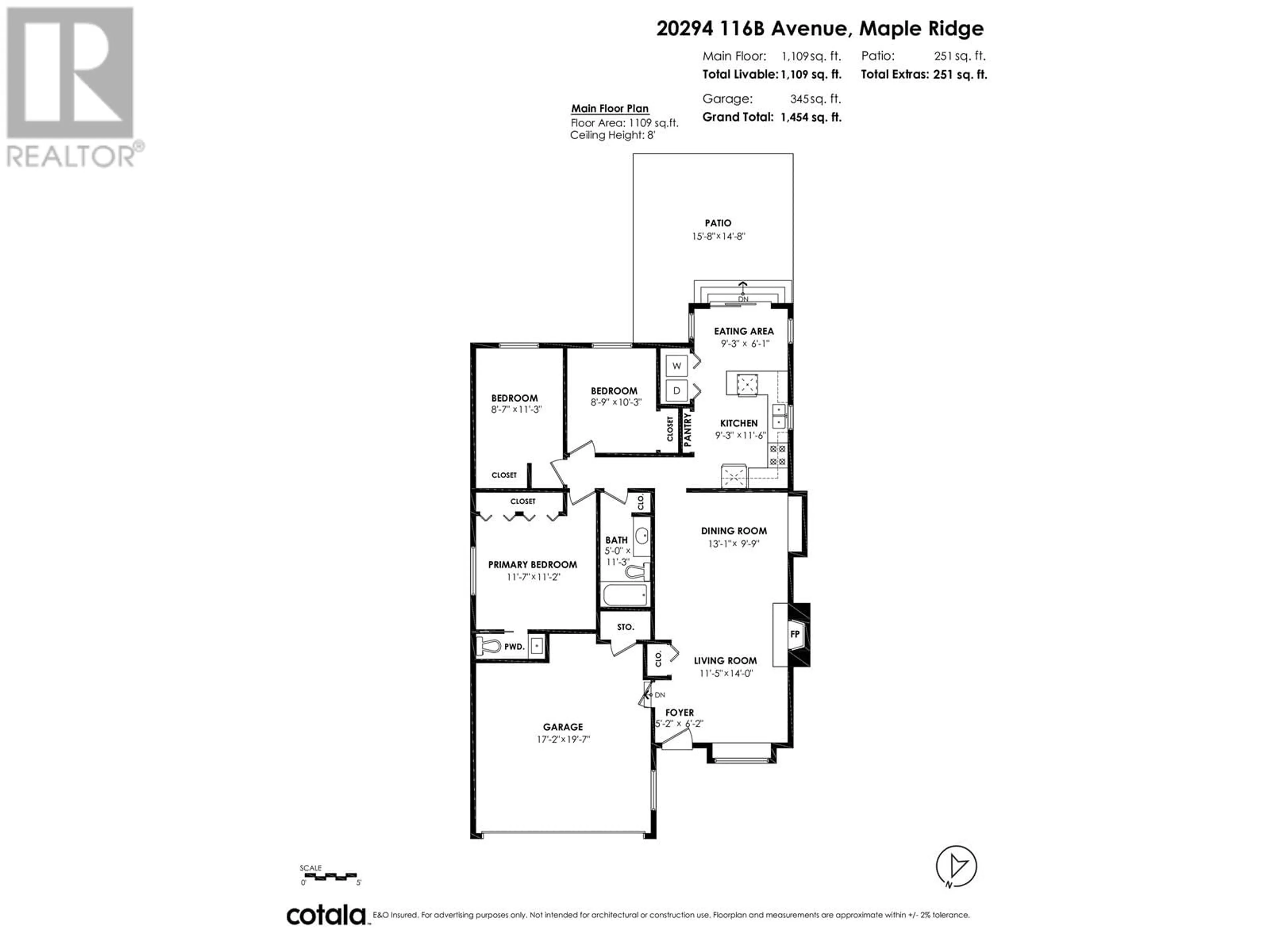 Floor plan for 20294 116B AVENUE, Maple Ridge British Columbia V2X0C9