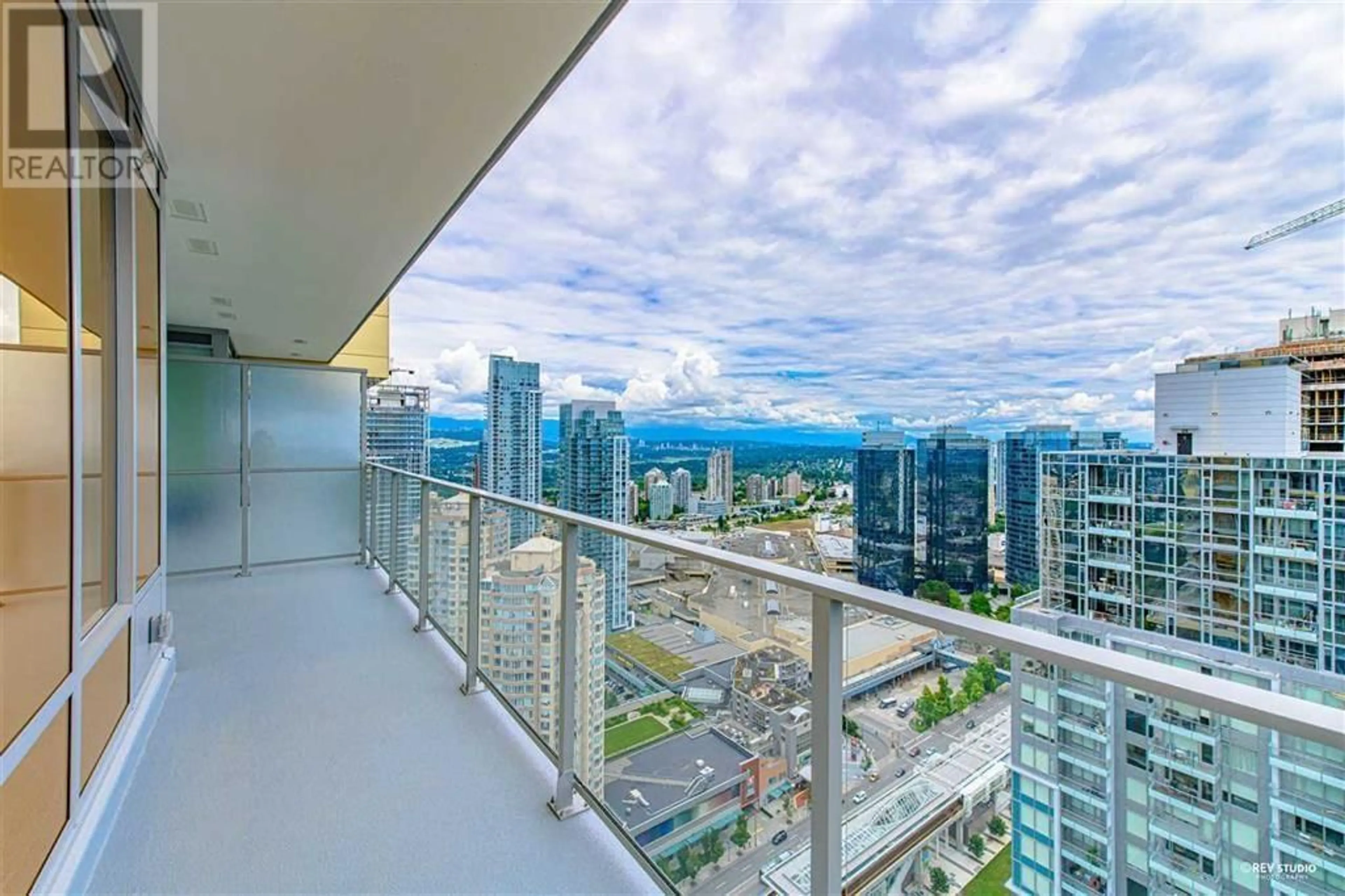 Balcony in the apartment, city buildings view from balcony for 3503 - 6383 MCKAY AVENUE, Burnaby British Columbia V5H0H8