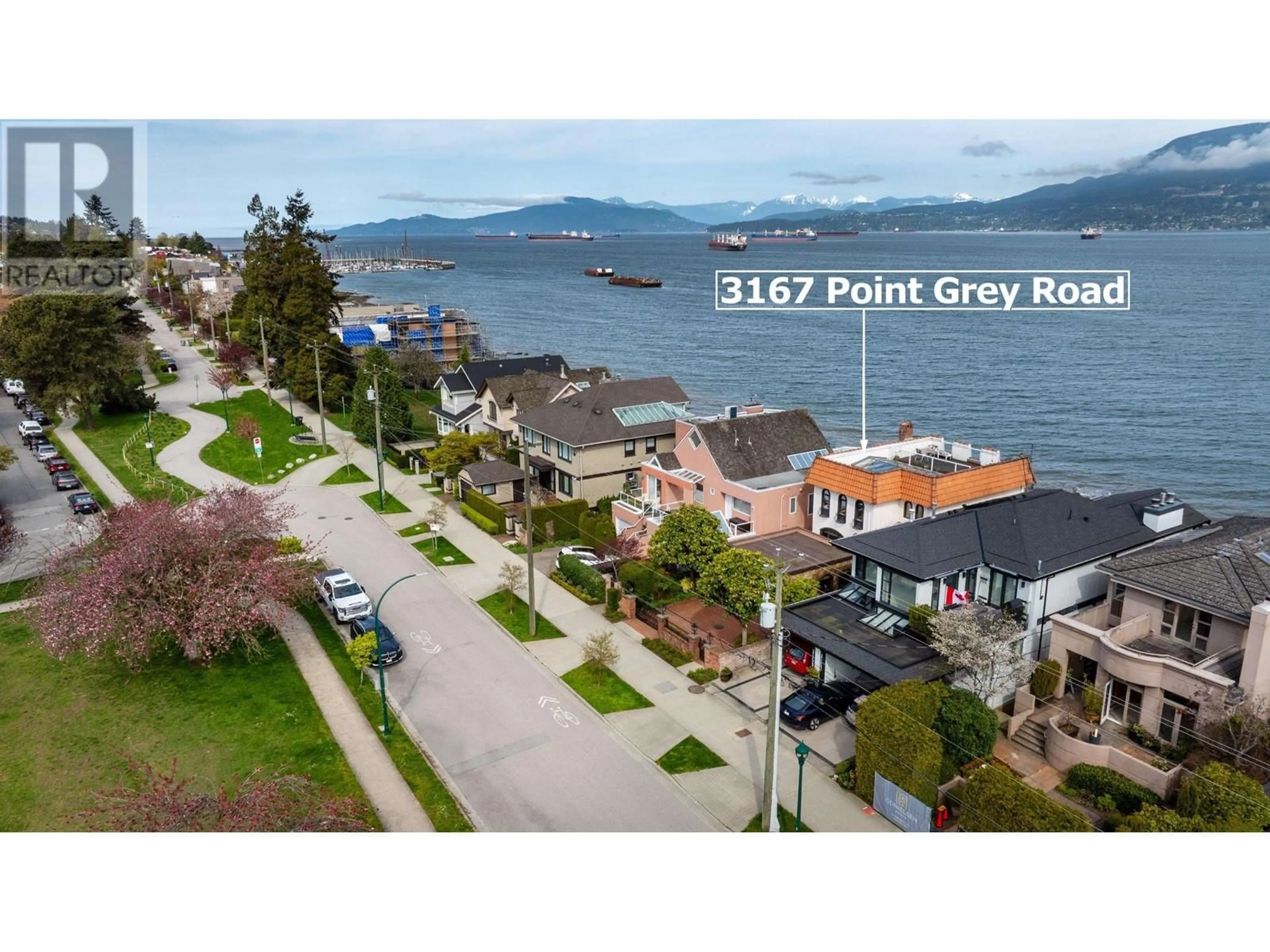 A pic from outside/outdoor area/front of a property/back of a property/a pic from drone, water/lake/river/ocean view for 3167 POINT GREY ROAD, Vancouver British Columbia V6K1B3