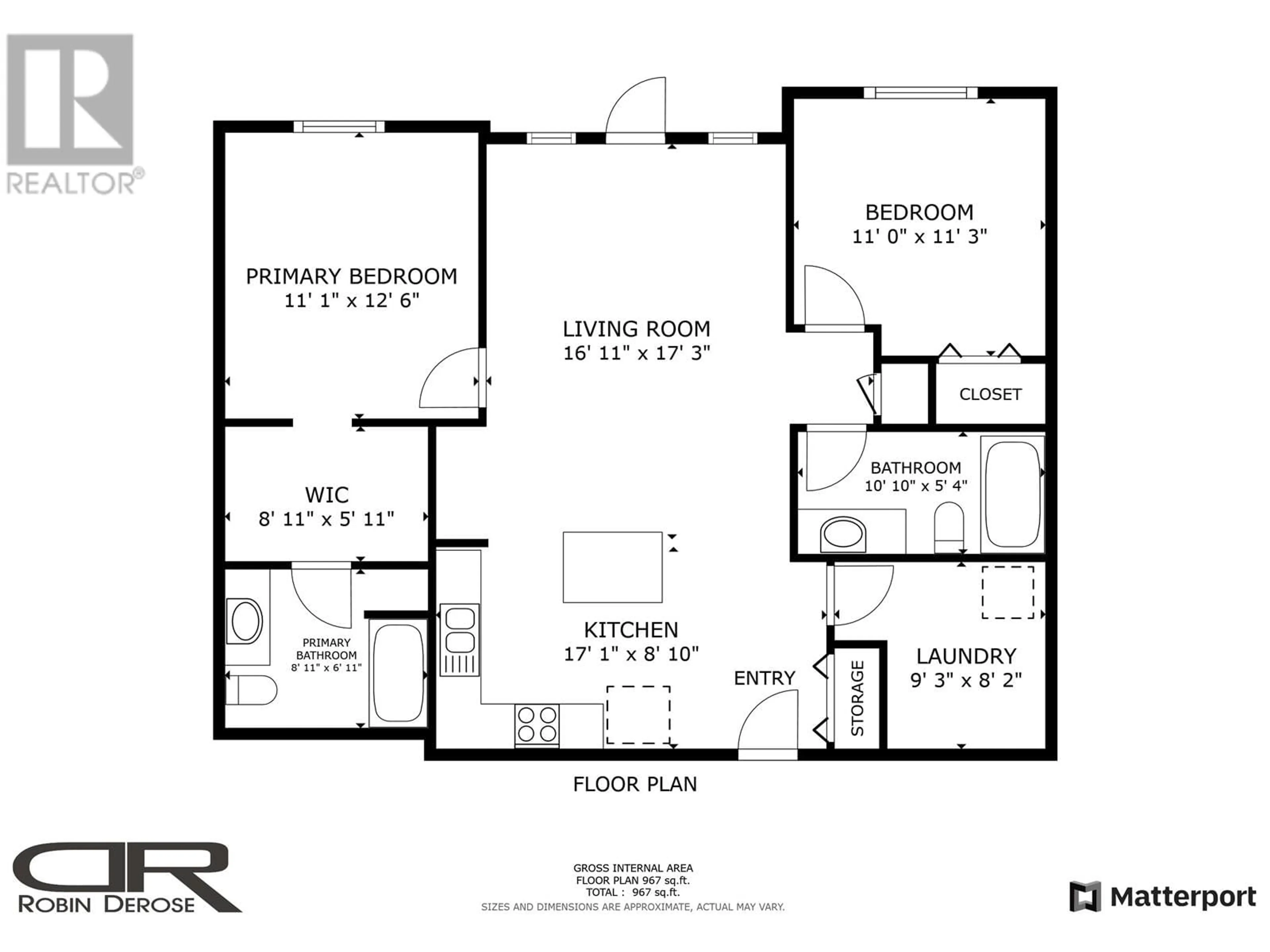 Floor plan for 207 - 11203 105 AVENUE, Fort St. John British Columbia V1J0L3