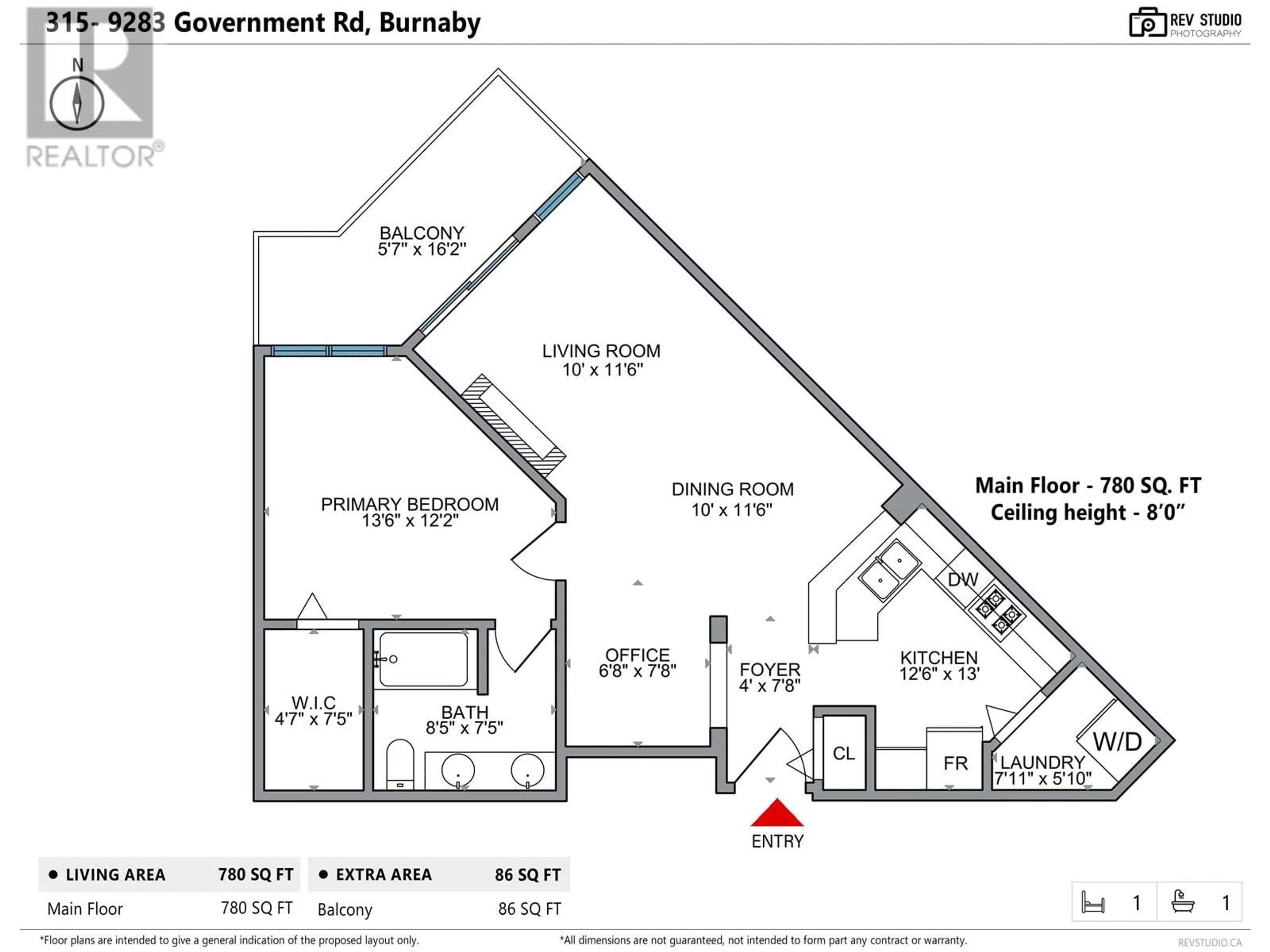Floor plan for 315 - 9283 GOVERNMENT STREET, Burnaby British Columbia V3N0A5