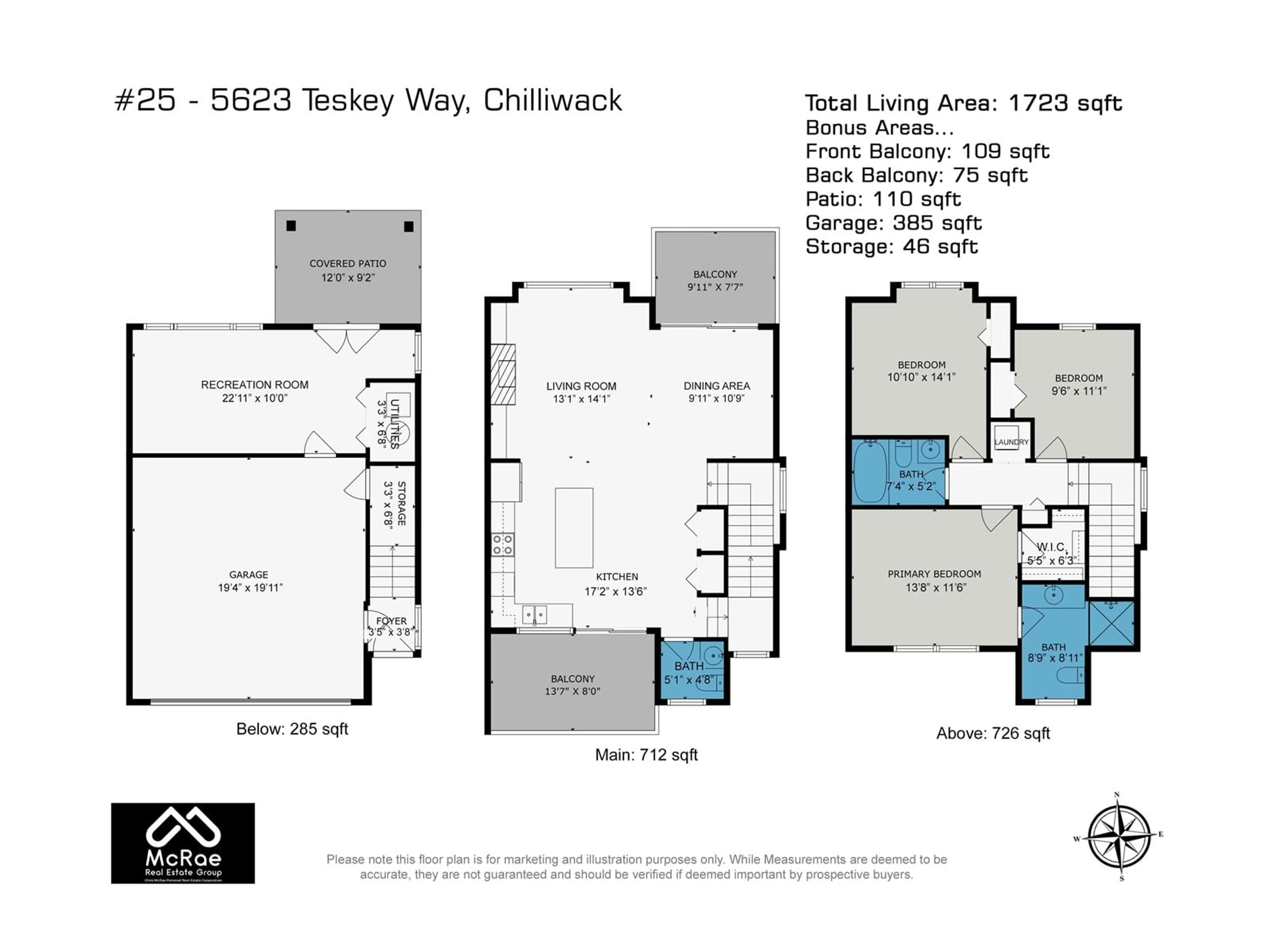 Floor plan for 25 - 5623 TESKEY WAY, Chilliwack British Columbia V2R0K9