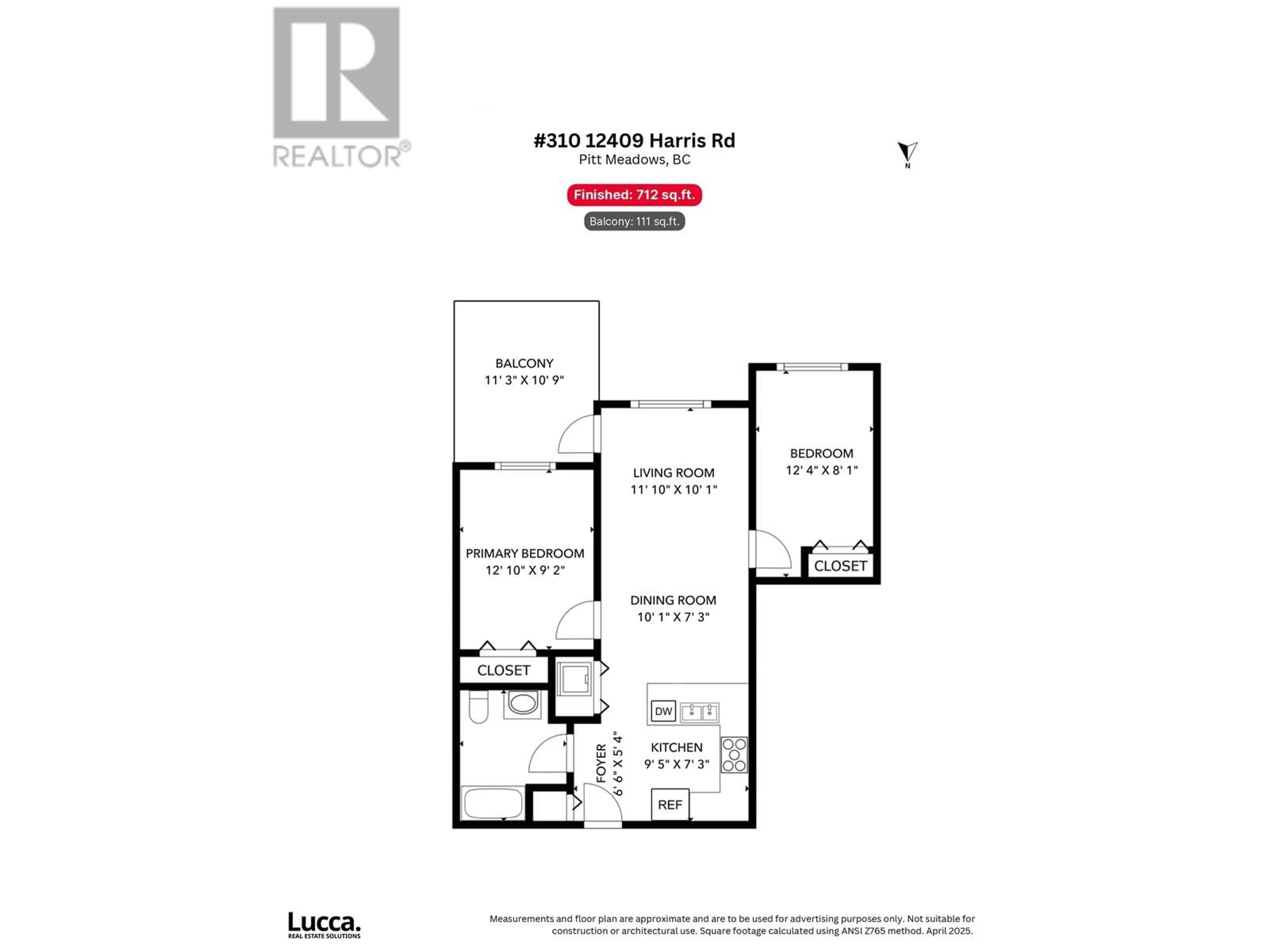 Floor plan for 310 - 12409 HARRIS ROAD, Pitt Meadows British Columbia V3Y0E7