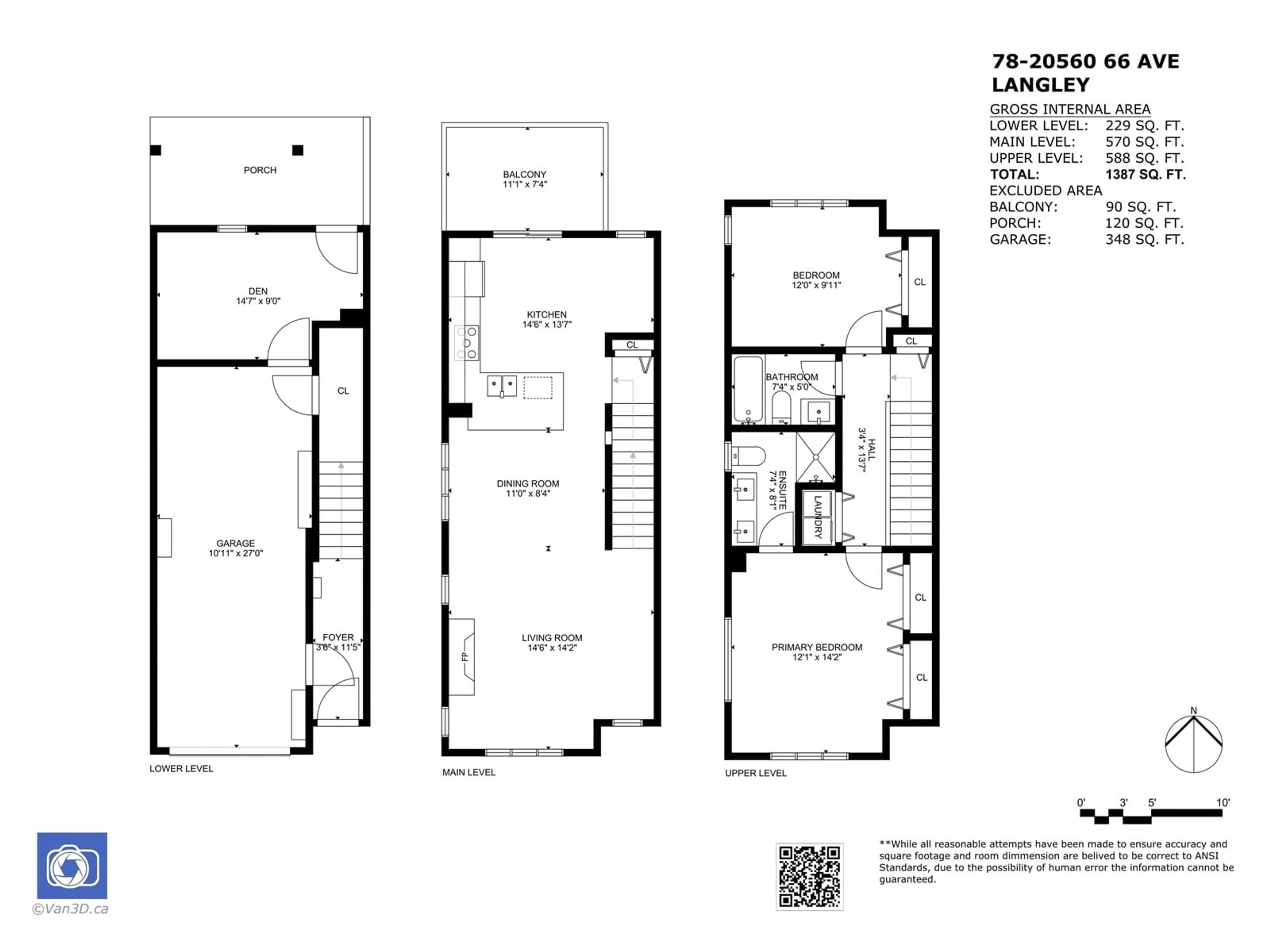 Floor plan for 78 - 20560 66, Langley British Columbia V2Y2Y8