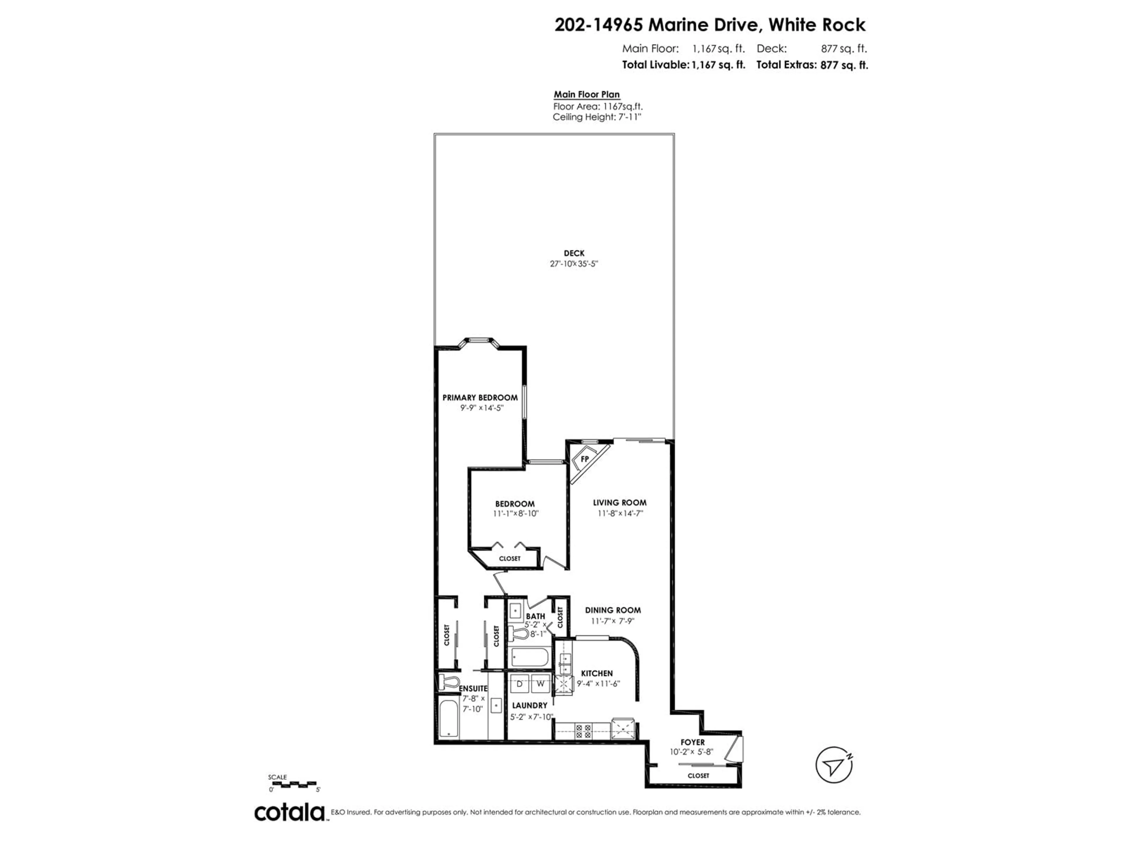 Floor plan for 202 - 14965 MARINE, White Rock British Columbia V4B1C3