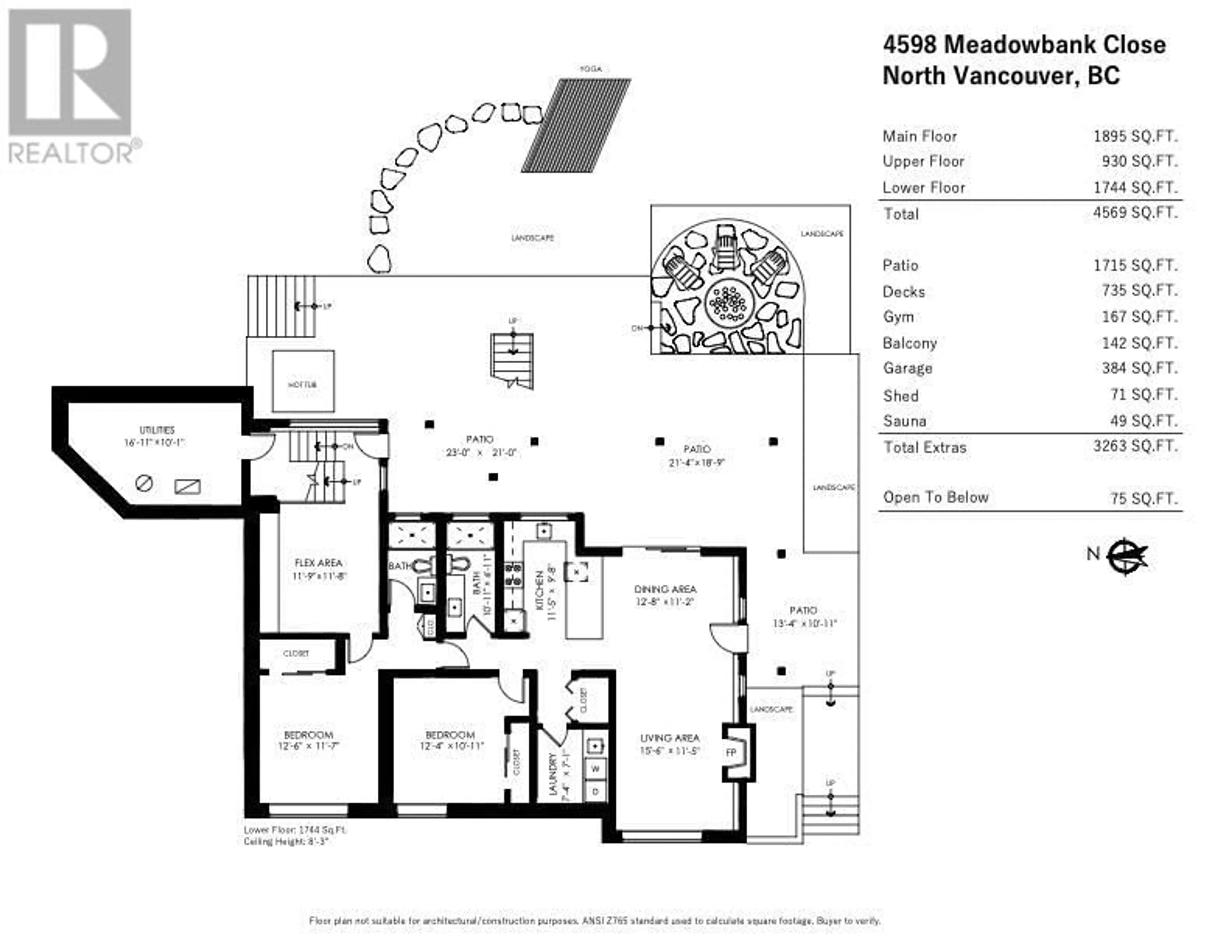 Floor plan for 4598 MEADOWBANK CLOSE, North Vancouver British Columbia V7K2L2