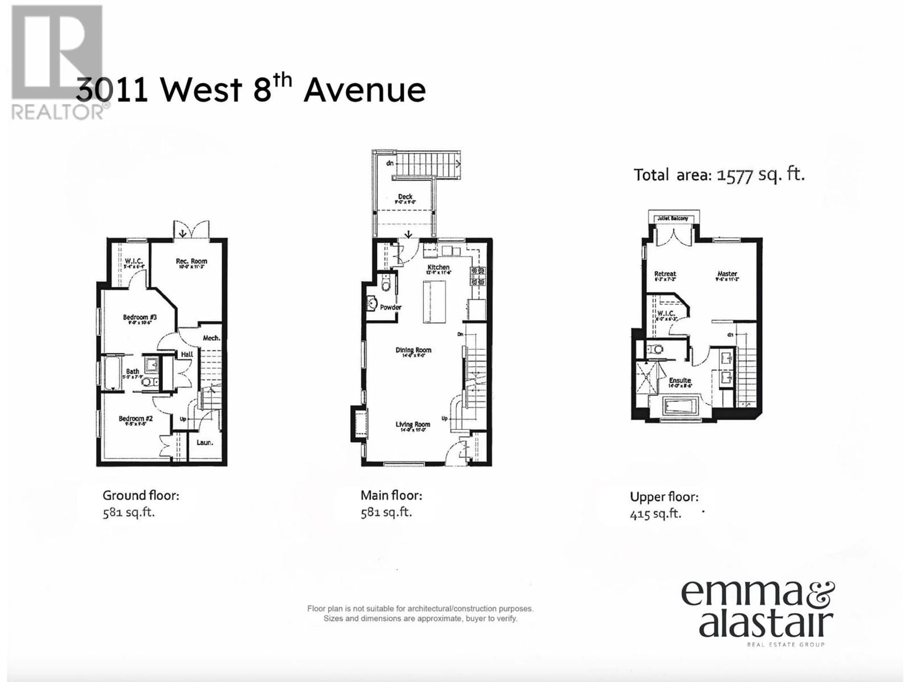 Floor plan for 3011 8TH AVENUE, Vancouver British Columbia V6K2C2