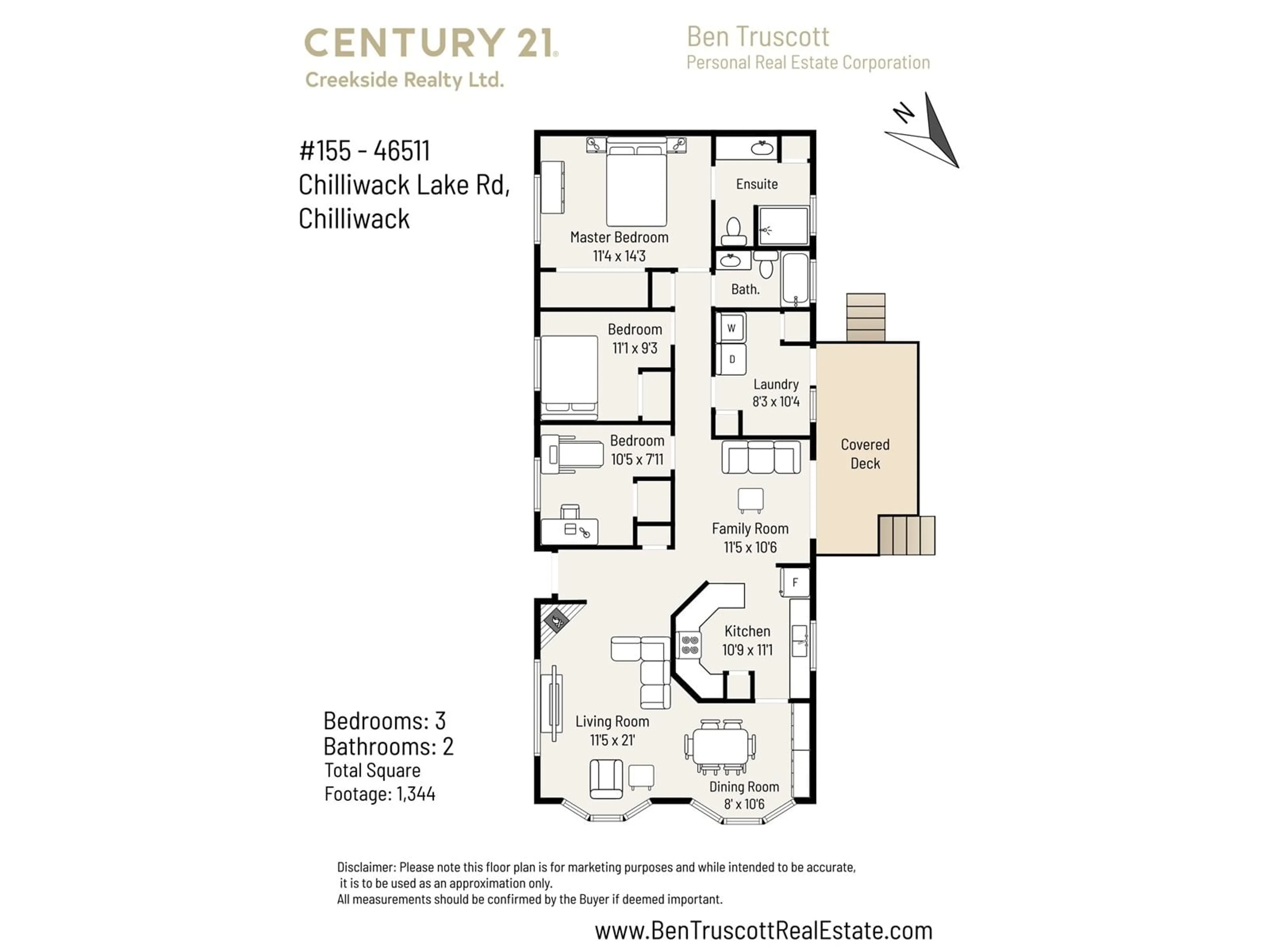 Floor plan for 155 - 46511 CHILLIWACK LAKE ROAD, Chilliwack British Columbia V2R3S5