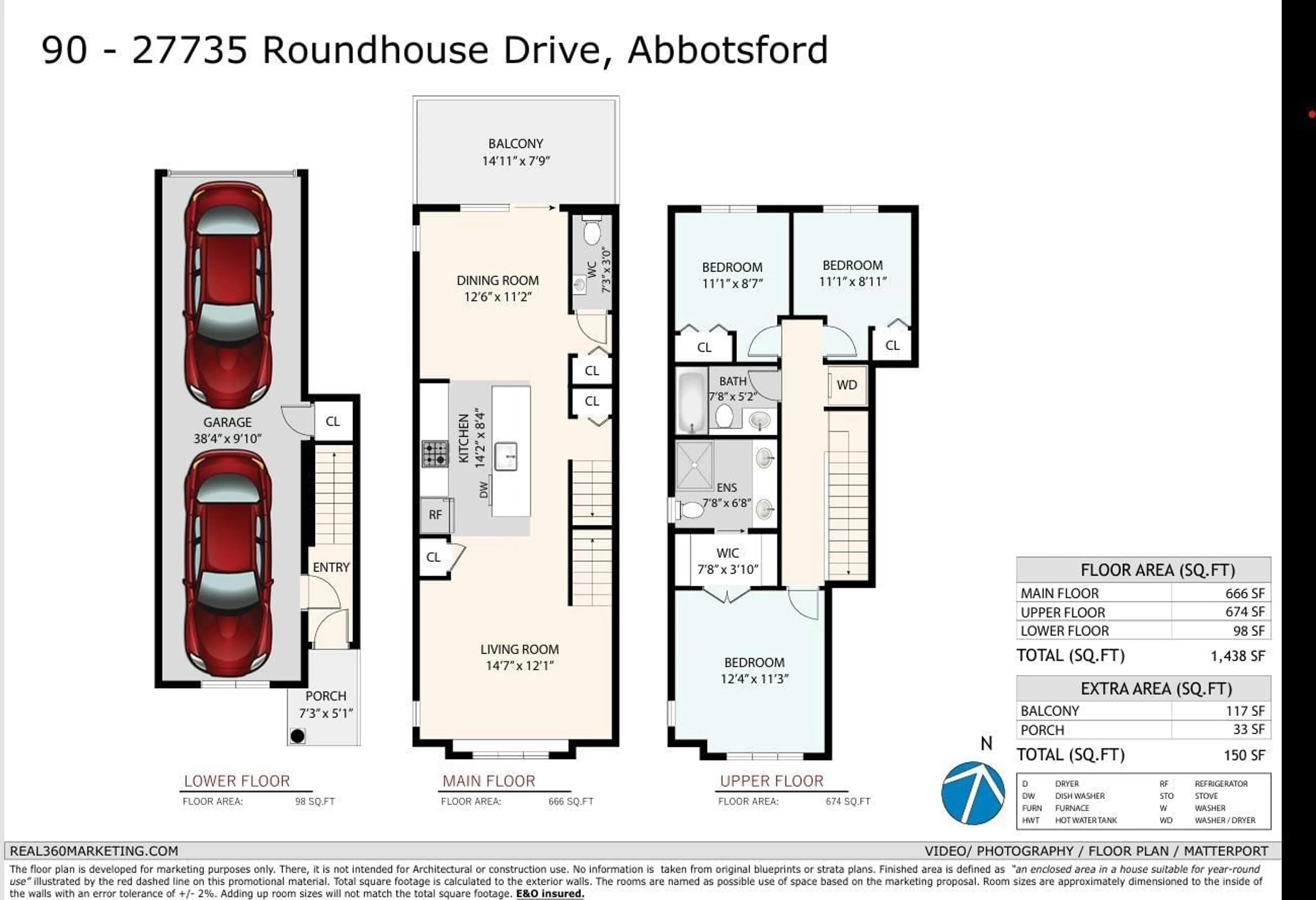 Floor plan for 90 - 27735 ROUNDHOUSE, Abbotsford British Columbia V4X0B9