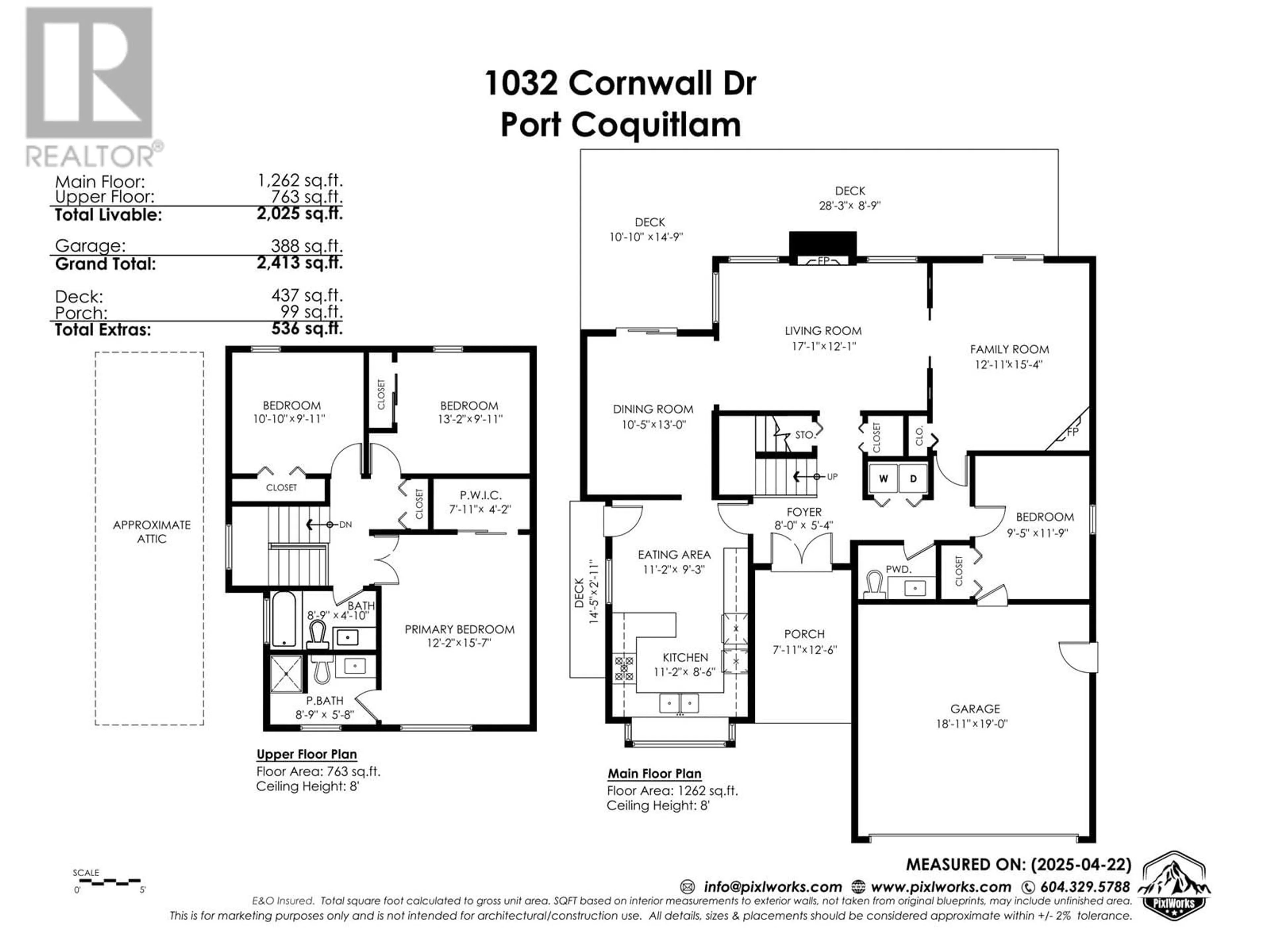 Floor plan for 1032 CORNWALL DRIVE, Port Coquitlam British Columbia V3B5X1