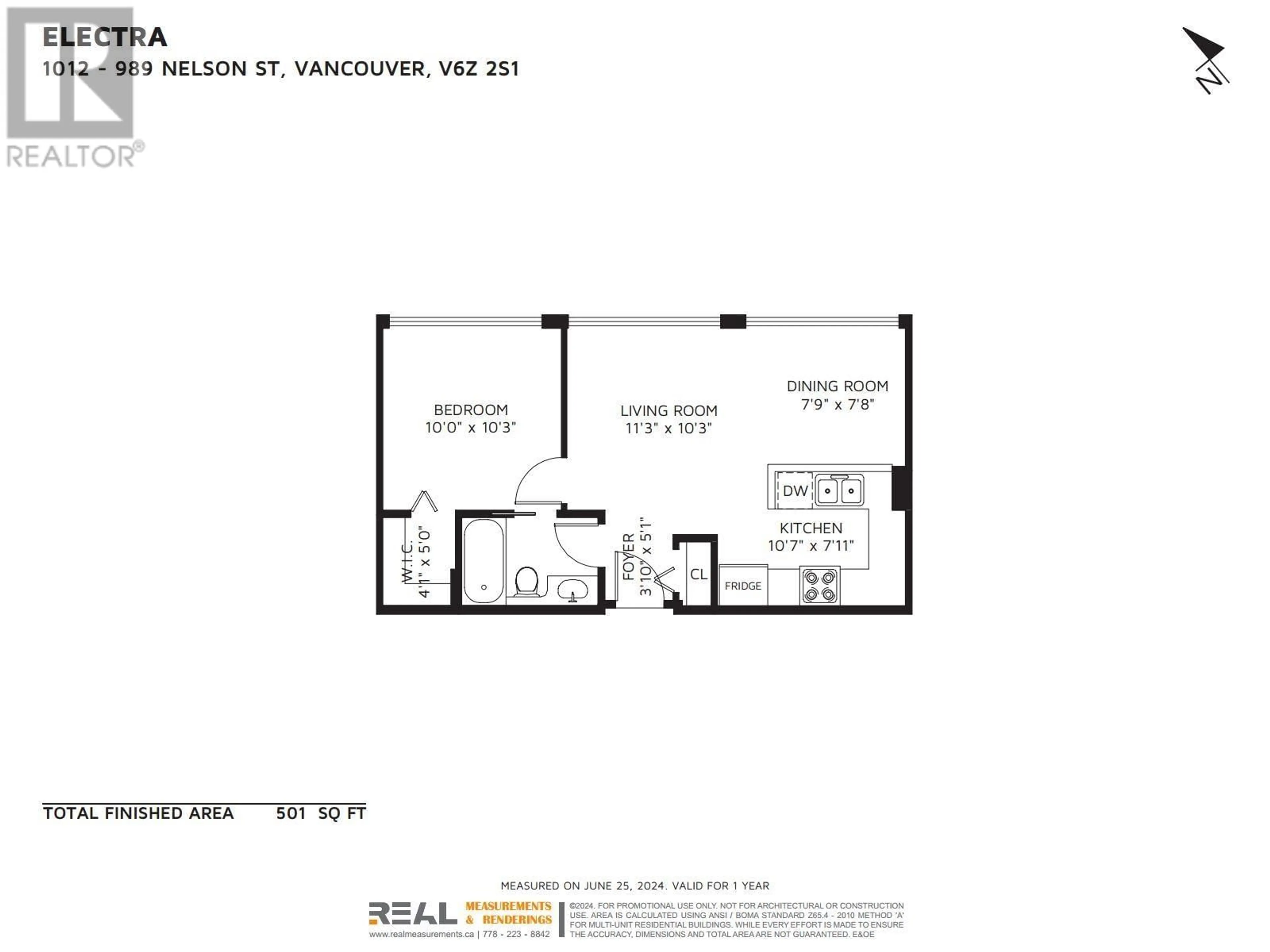 Floor plan for 1012 - 989 NELSON STREET, Vancouver British Columbia V6Z2S1
