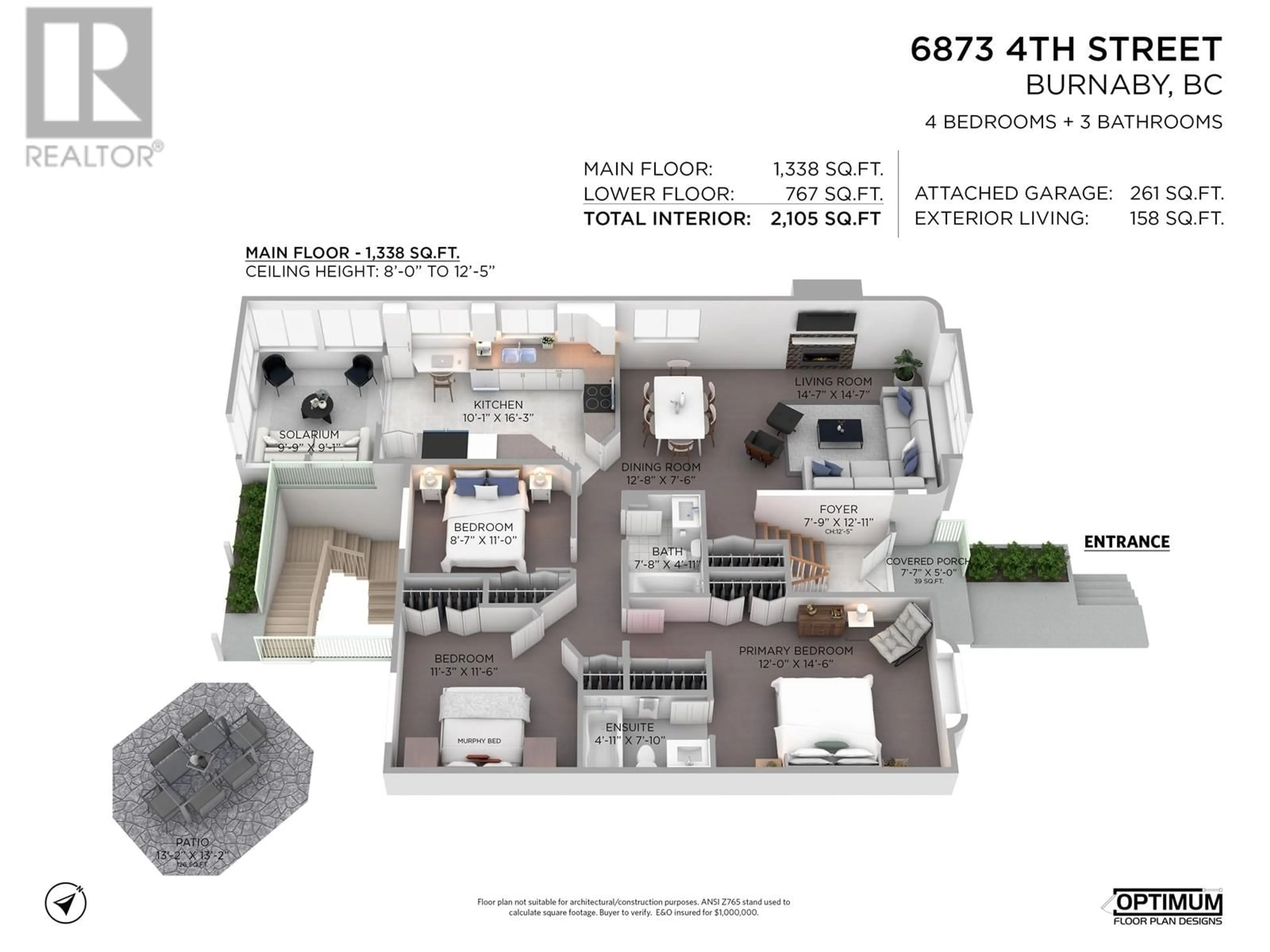 Floor plan for 6873 4TH STREET, Burnaby British Columbia V5E4J3