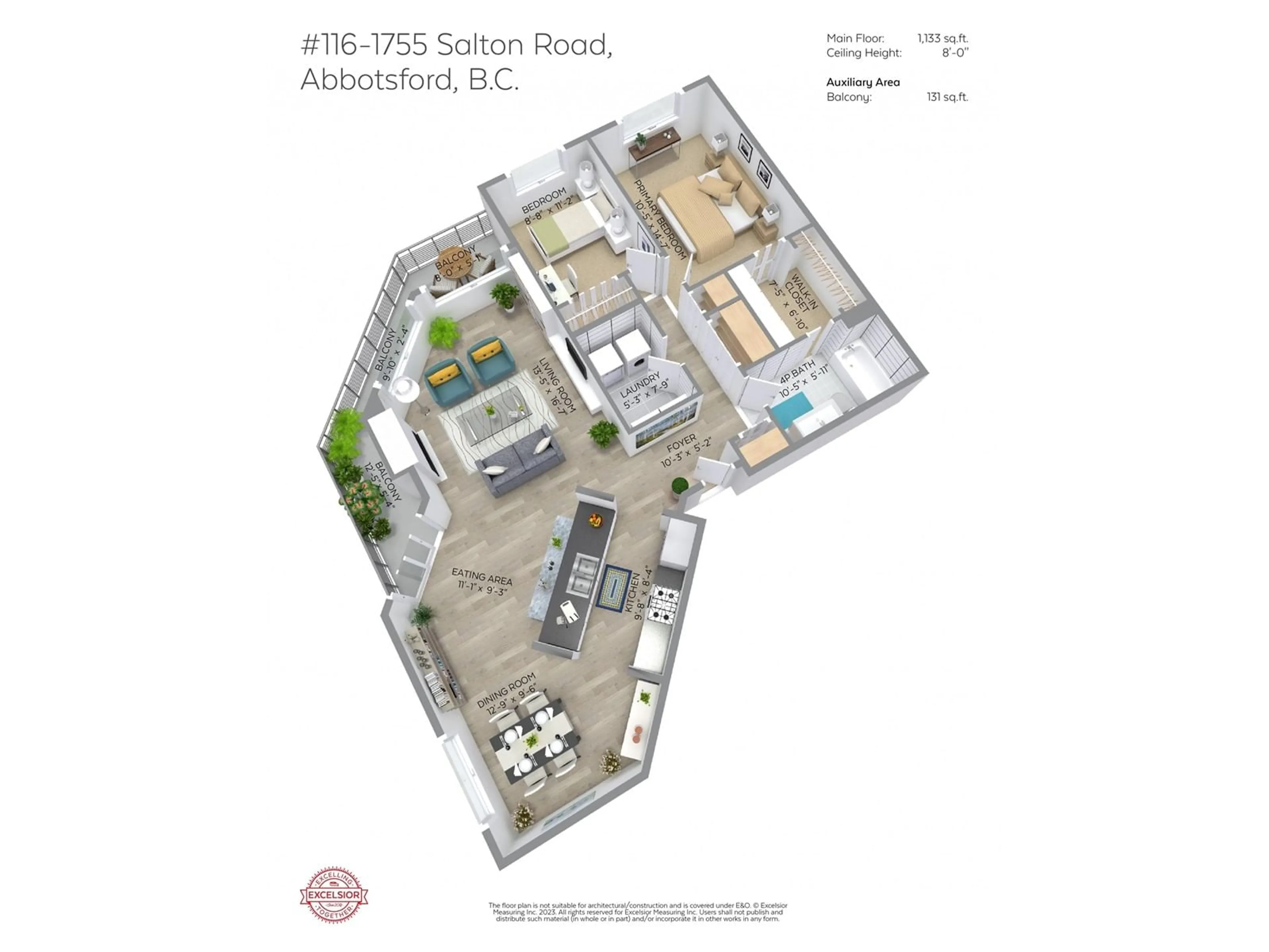 Floor plan for 116 - 1755 SALTON, Abbotsford British Columbia V2S7C5