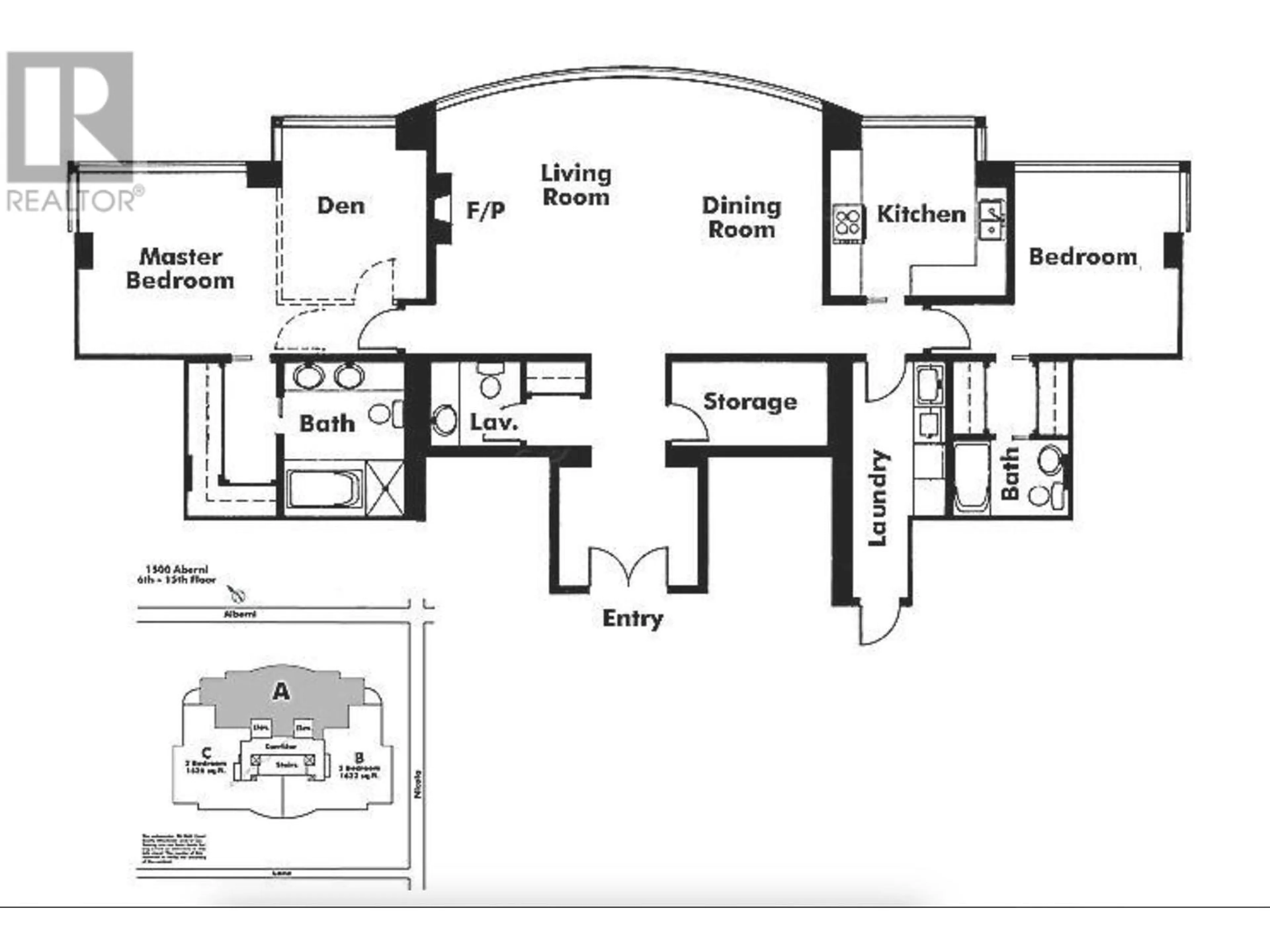 Floor plan for 10A - 1500 ALBERNI STREET, Vancouver British Columbia V6G3C9
