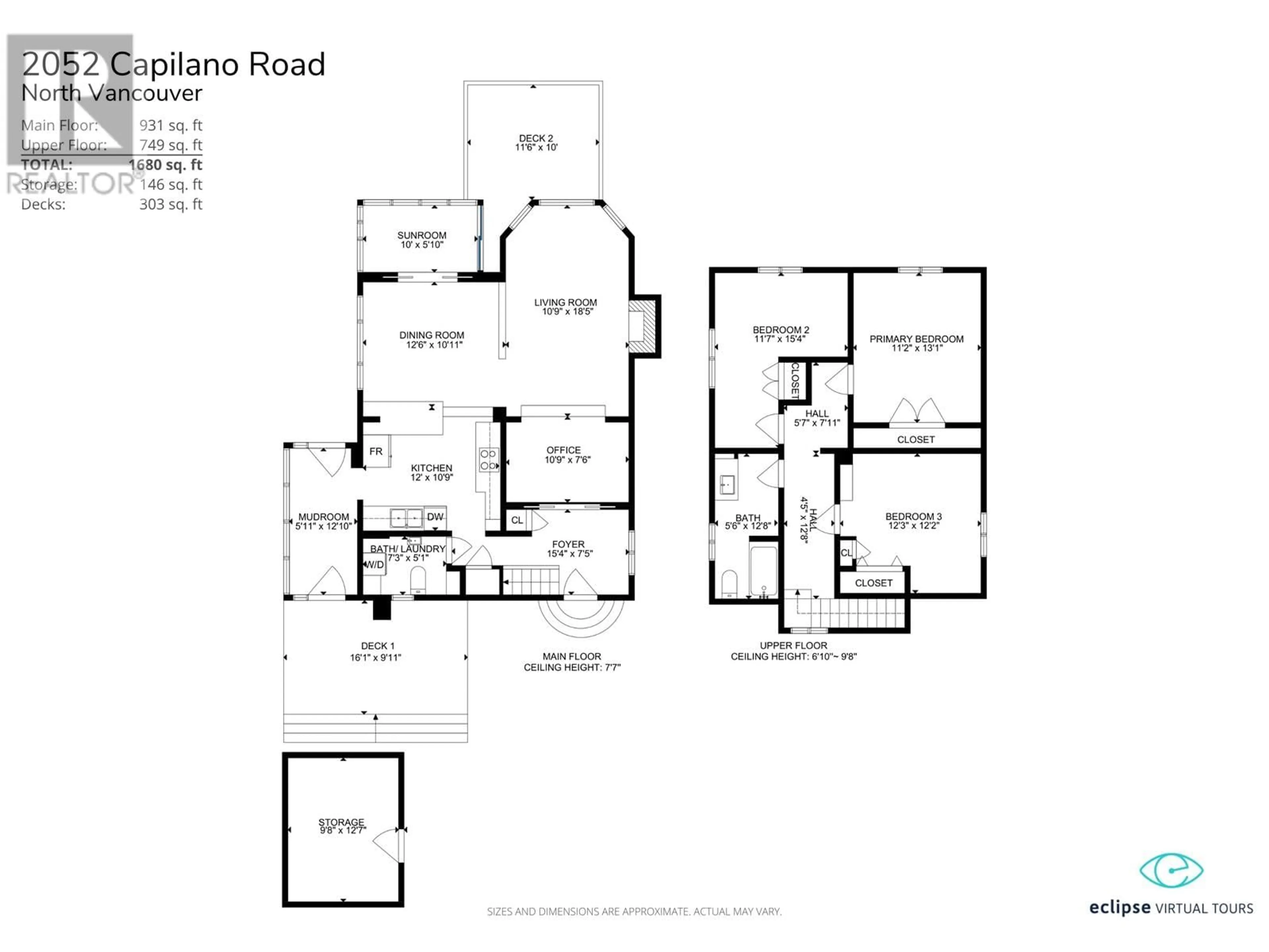 Floor plan for 2052 CAPILANO ROAD, North Vancouver British Columbia V7P3B8