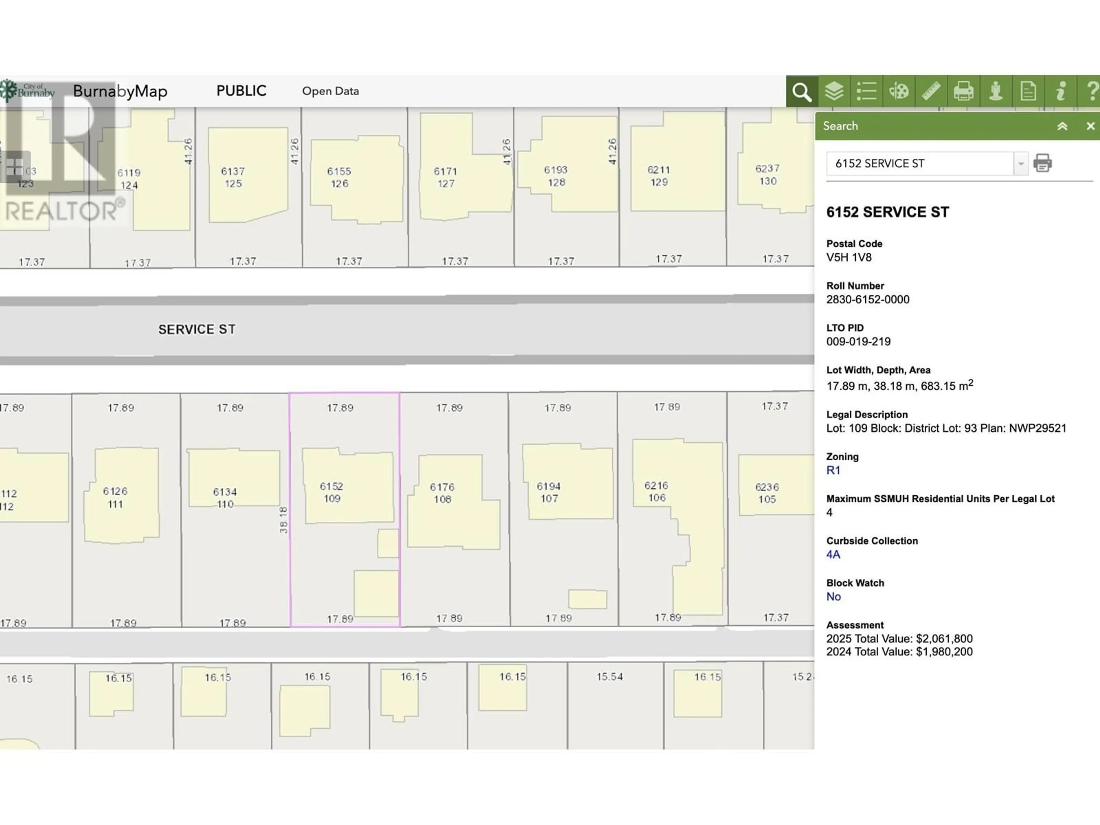 Floor plan for 6152 SERVICE STREET, Burnaby British Columbia V5H1V8