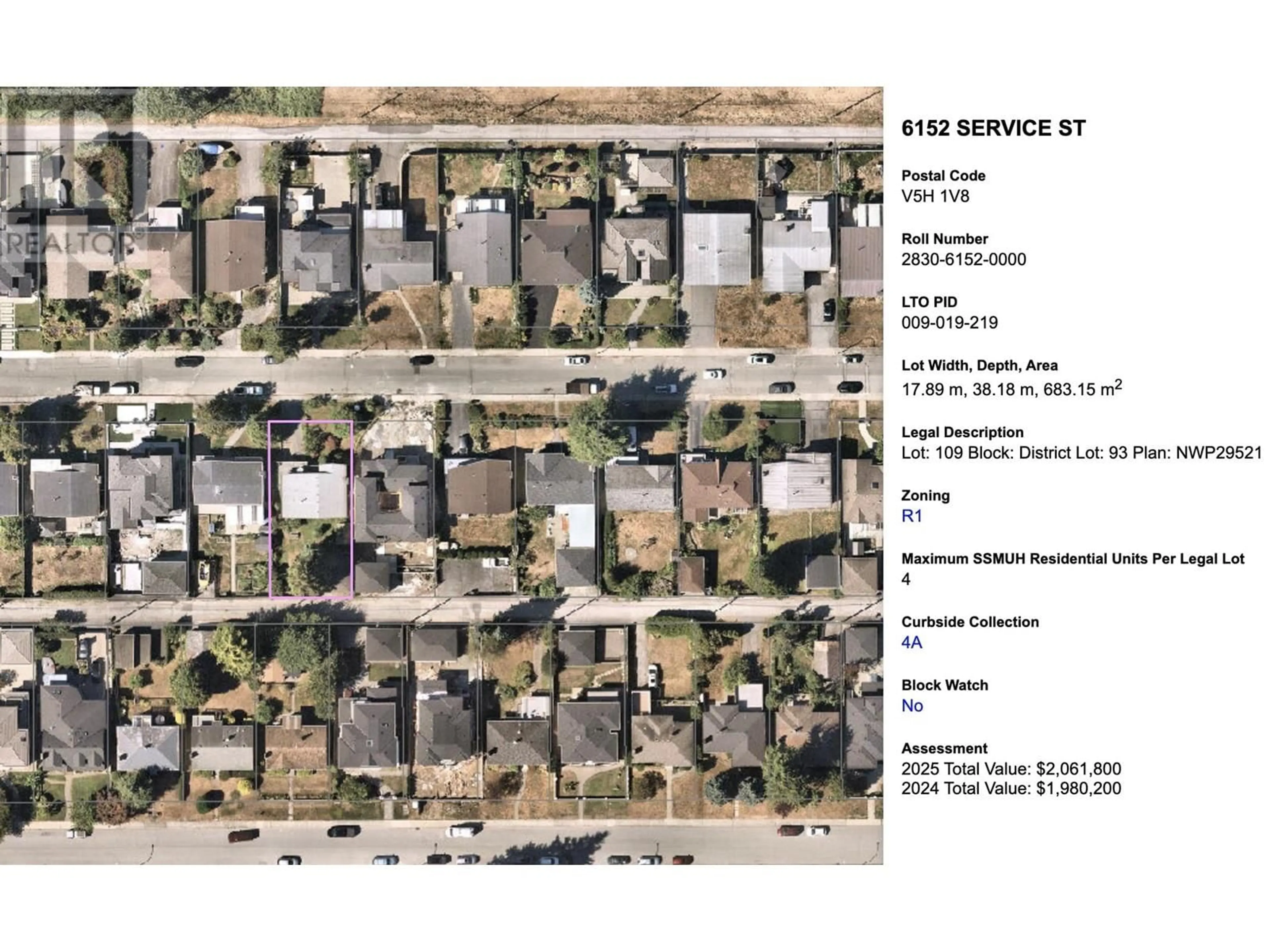 A pic from outside/outdoor area/front of a property/back of a property/a pic from drone, street for 6152 SERVICE STREET, Burnaby British Columbia V5H1V8