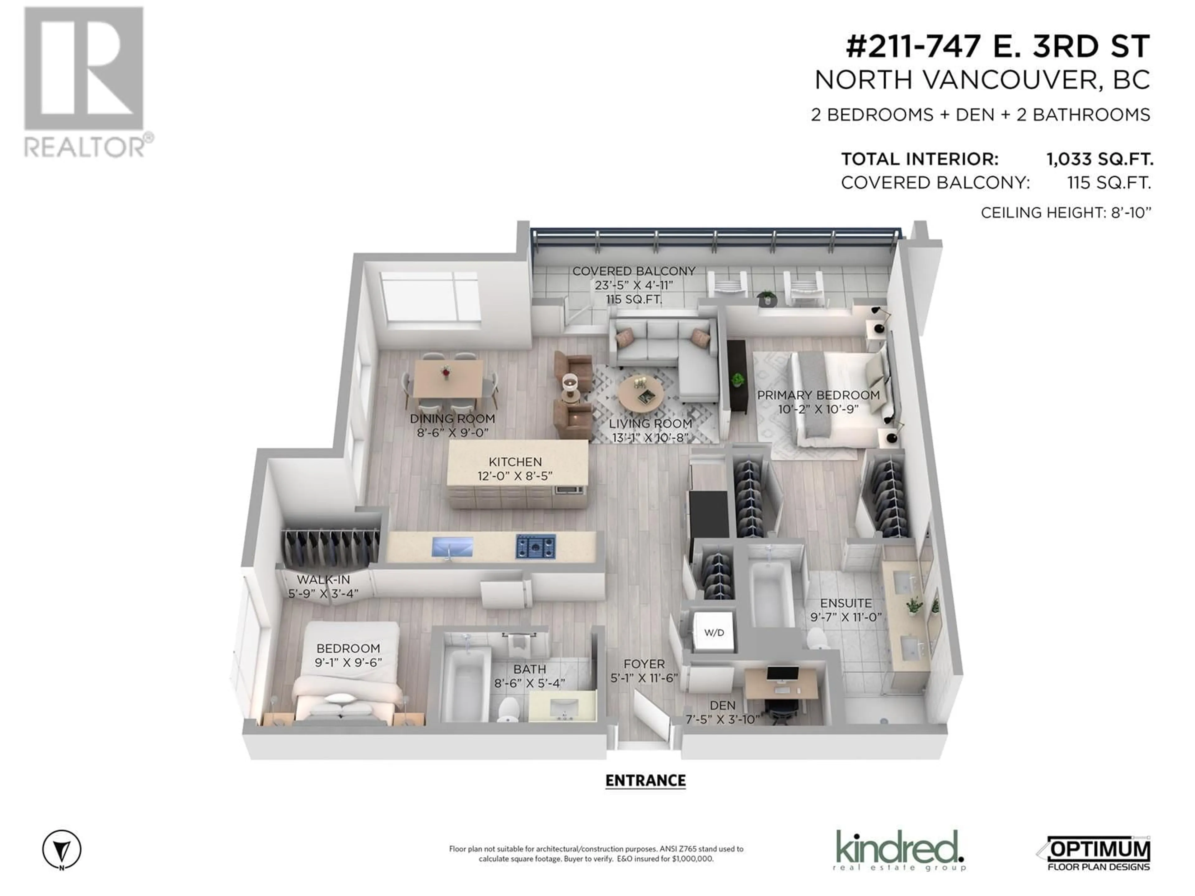 Floor plan for 211 - 747 3RD STREET, North Vancouver British Columbia V7L1G8