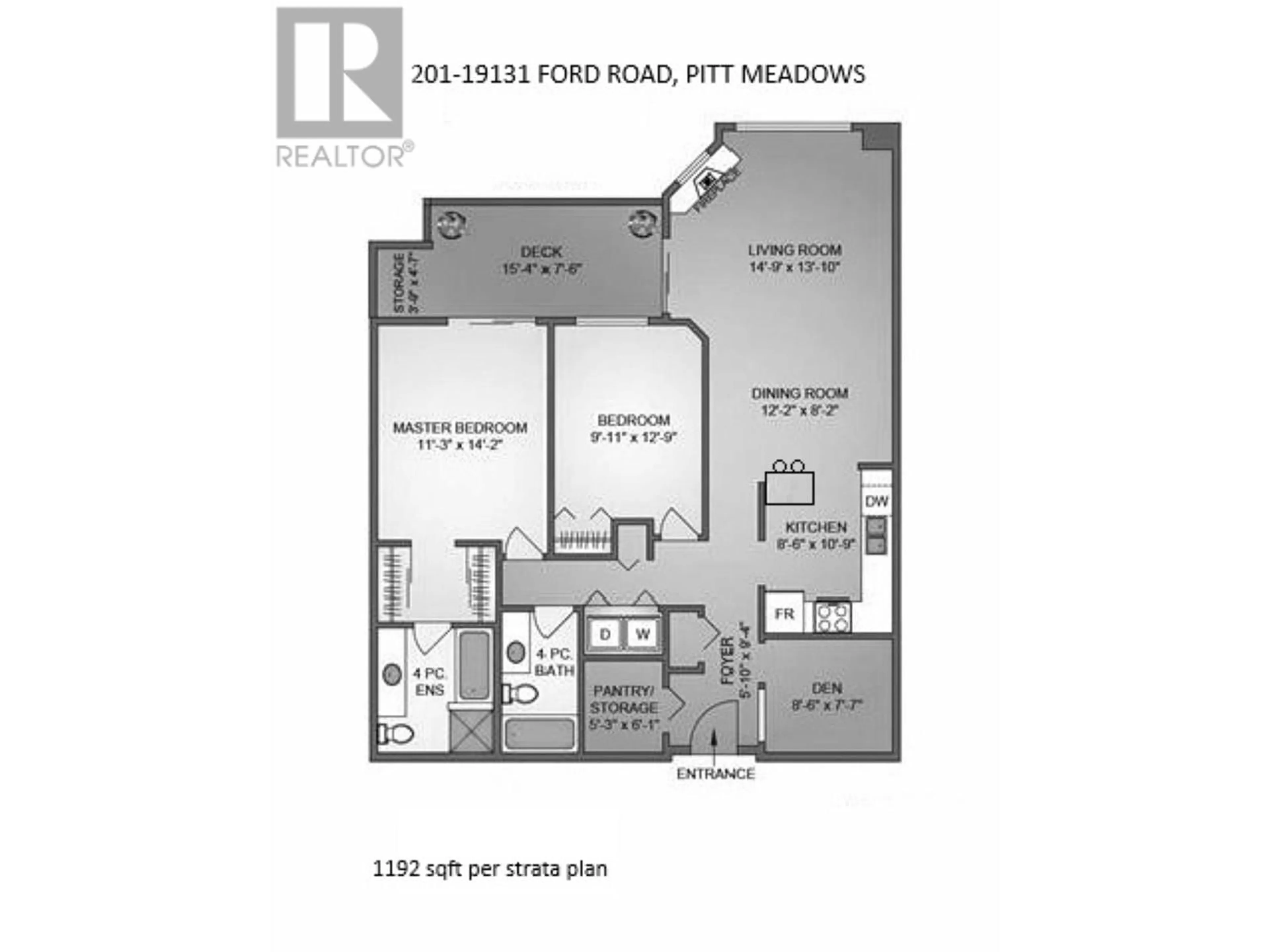 Floor plan for 201 - 19131 FORD ROAD, Pitt Meadows British Columbia V3Y2R5