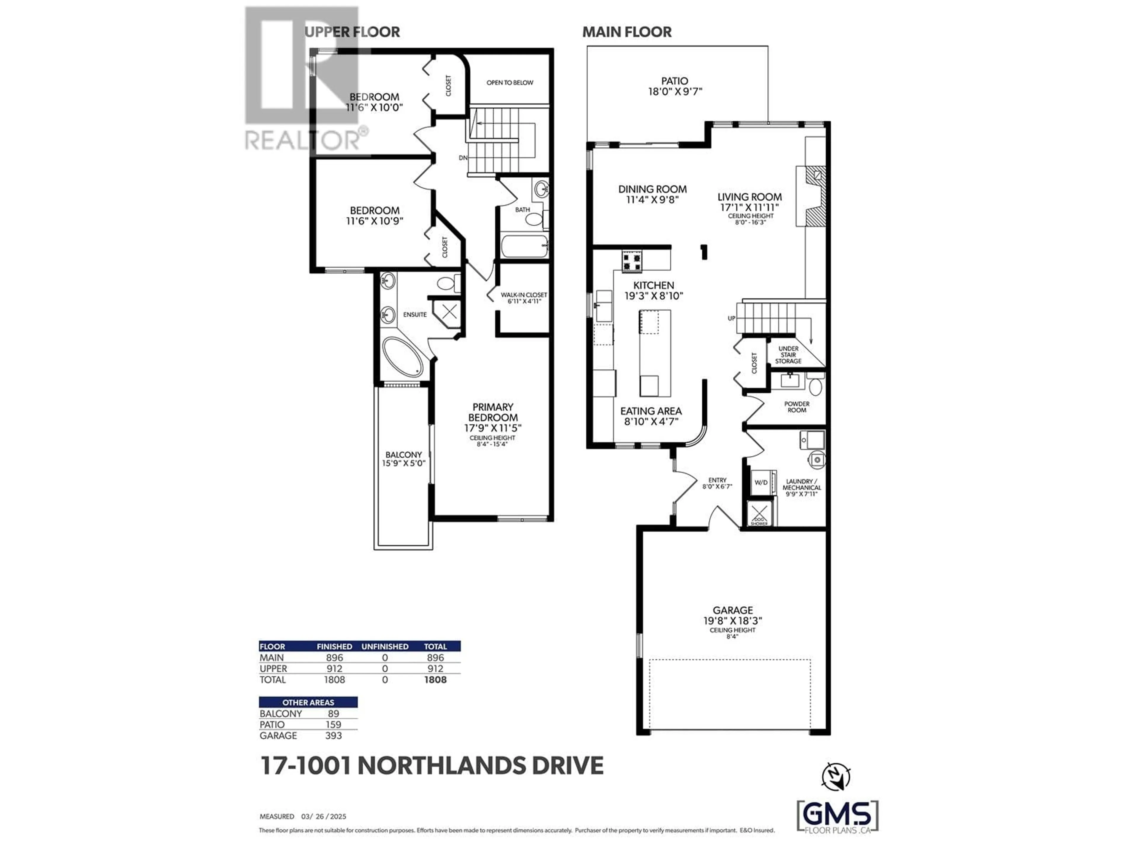 Floor plan for 17 - 1001 NORTHLANDS DRIVE, North Vancouver British Columbia V7H2Y3