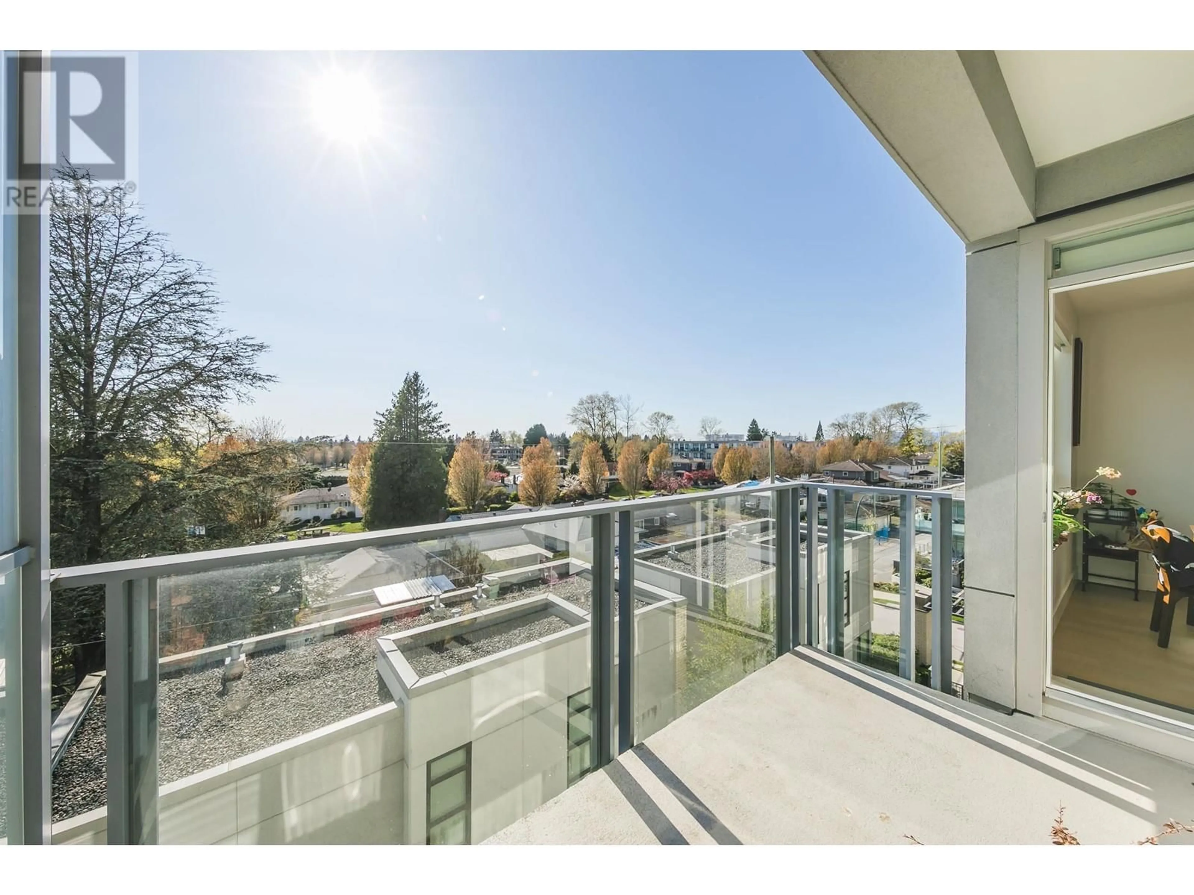 Balcony in the apartment, city buildings view from balcony for 511 - 5115 CAMBIE STREET, Vancouver British Columbia V5Z2Z6