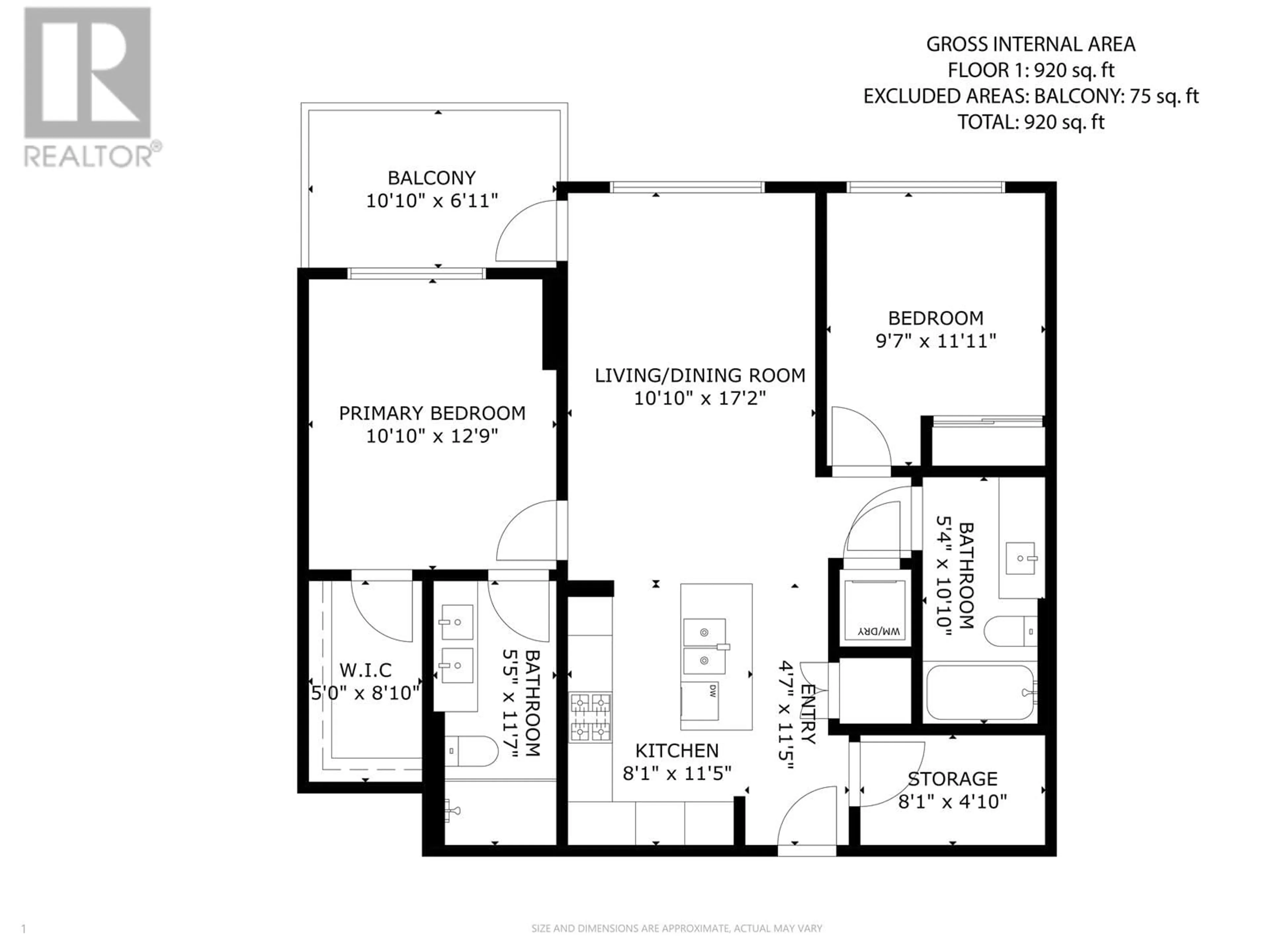 Floor plan for 511 - 5115 CAMBIE STREET, Vancouver British Columbia V5Z2Z6
