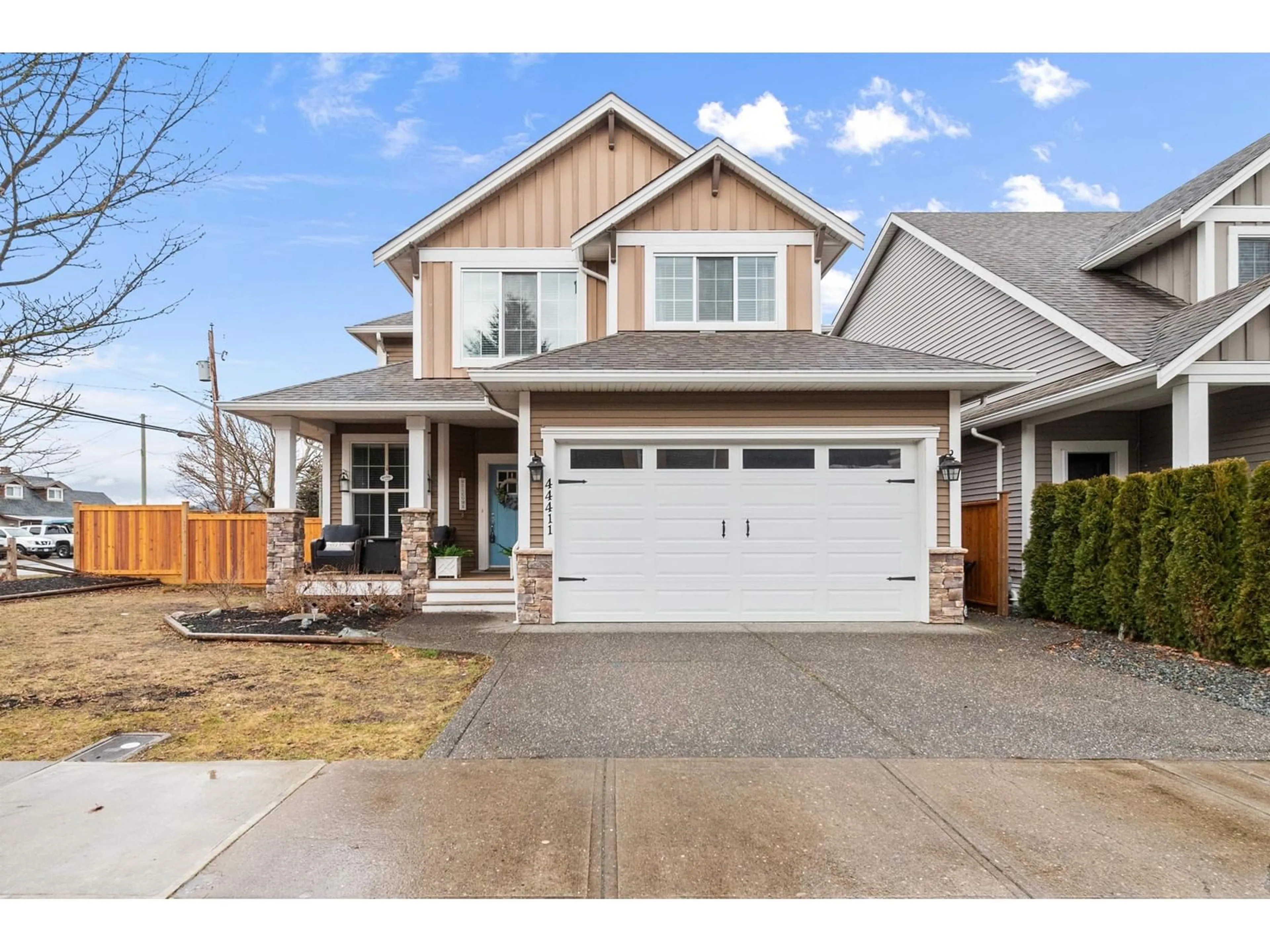 Home with vinyl exterior material, street for 44411 SHERRY DRIVE, Chilliwack British Columbia V2R0R6